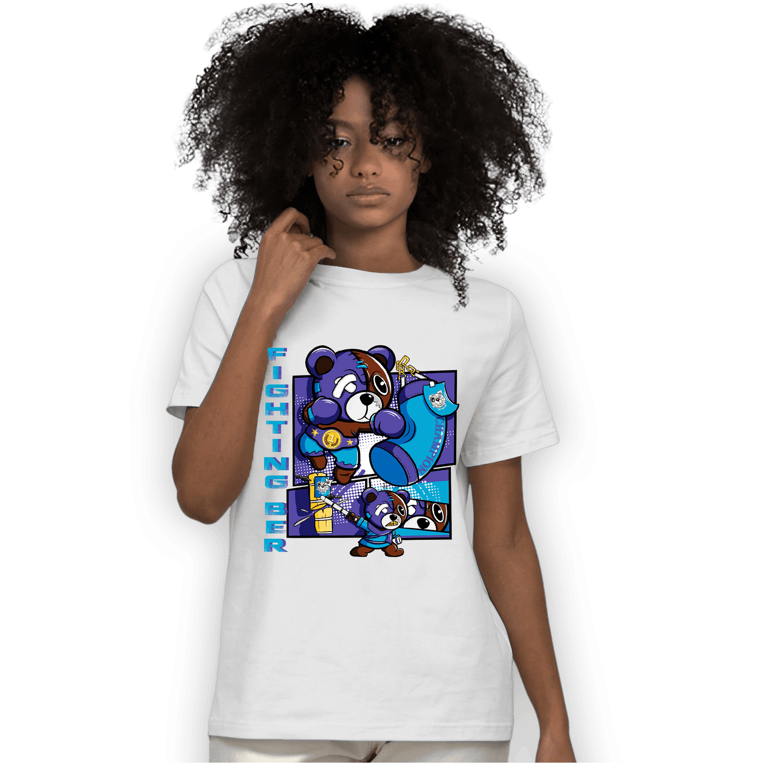 Aqua 6s T Shirt Match BER Fighting Boxing - NastyJamz