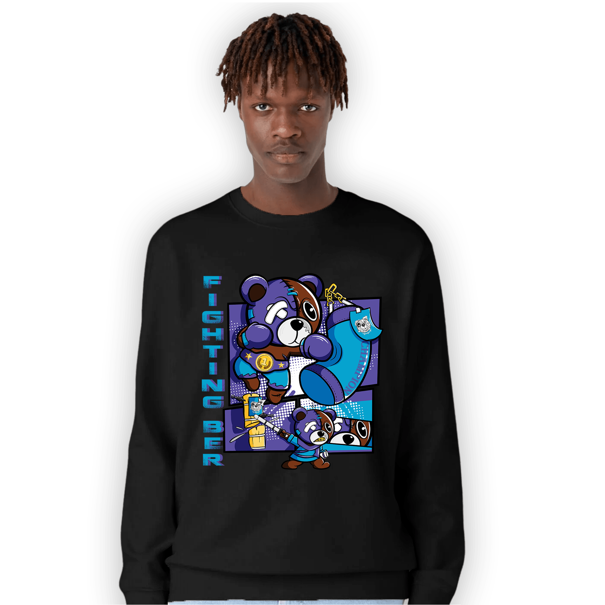 Aqua 6s Sweatshirt Match BER Fighting Boxing - NastyJamz