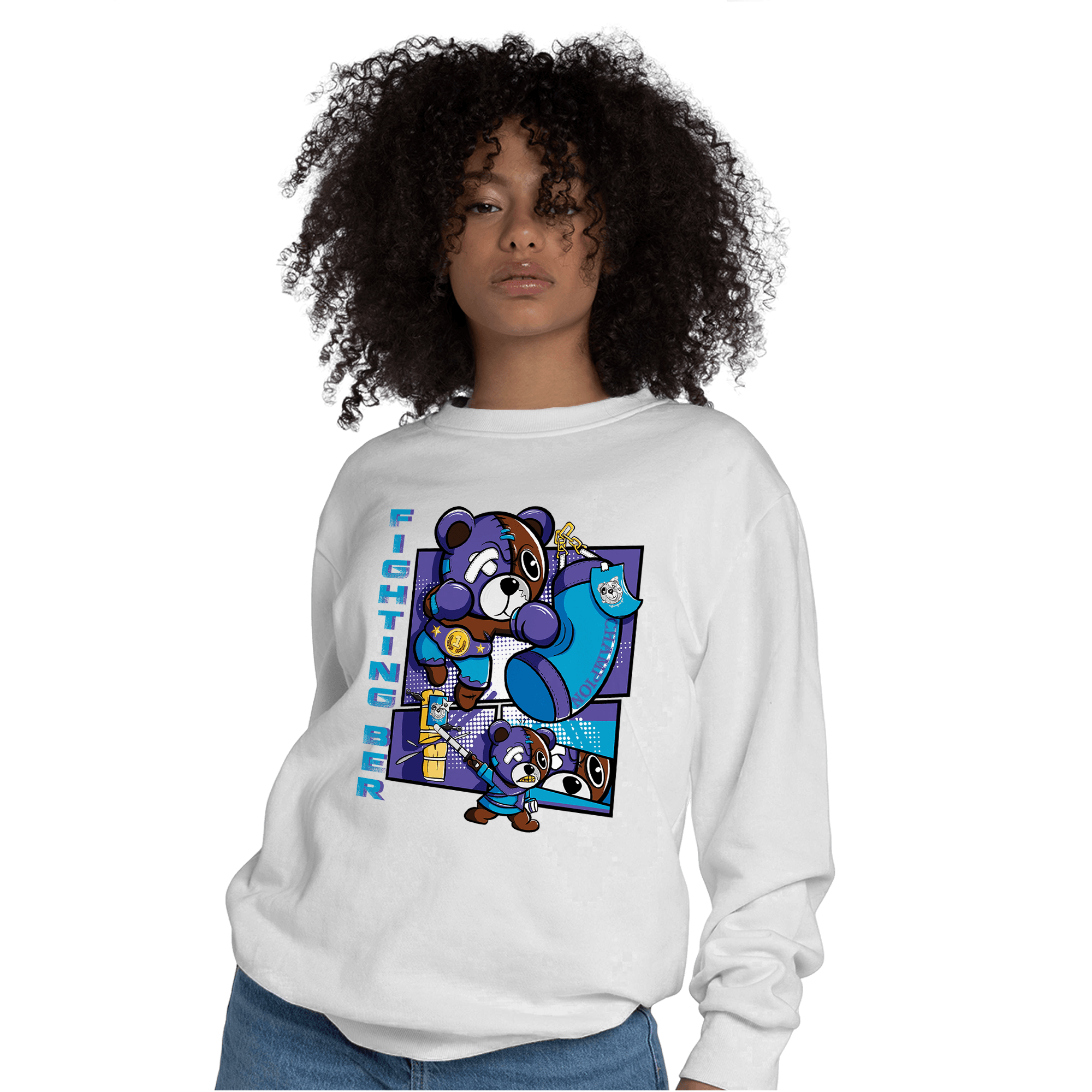Aqua 6s Sweatshirt Match BER Fighting Boxing - NastyJamz