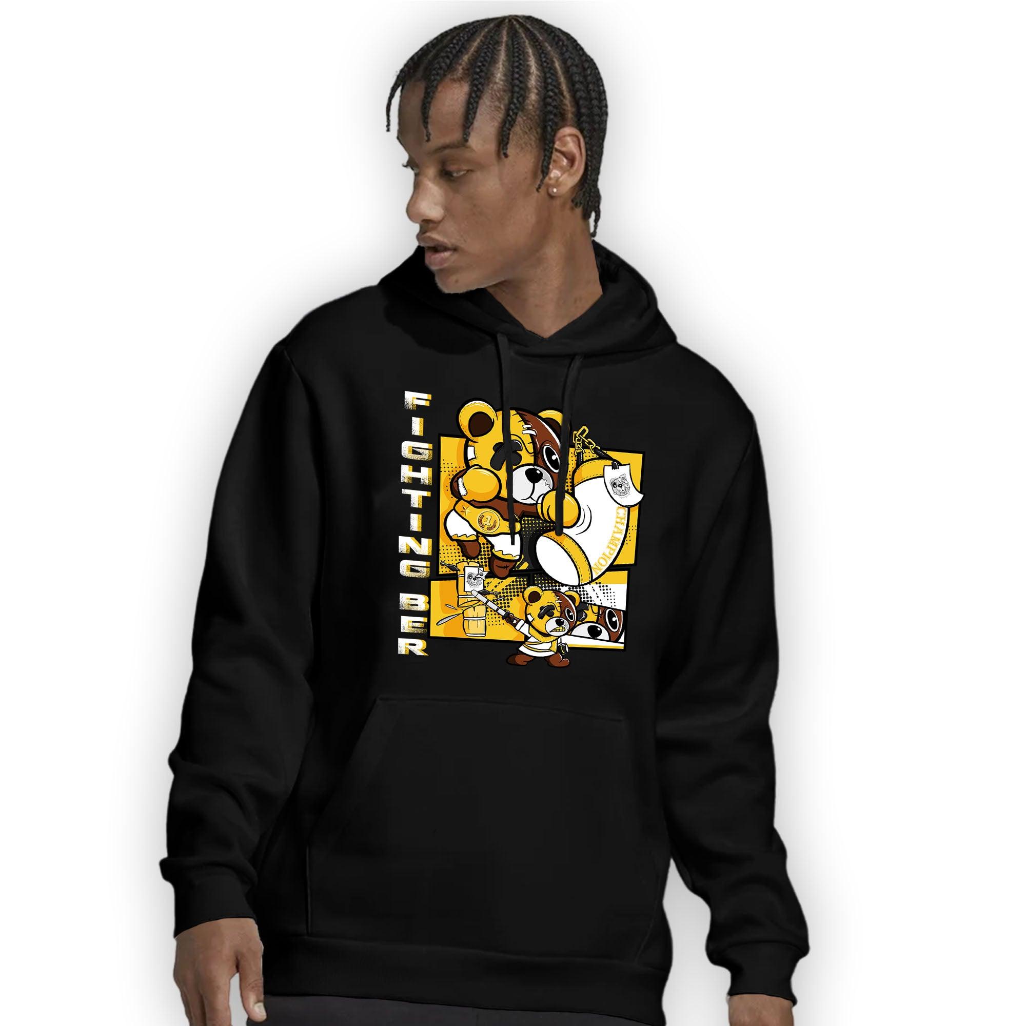 Yellow Ochre 6s Hoodie Match BER Fighting Boxing - NastyJamz