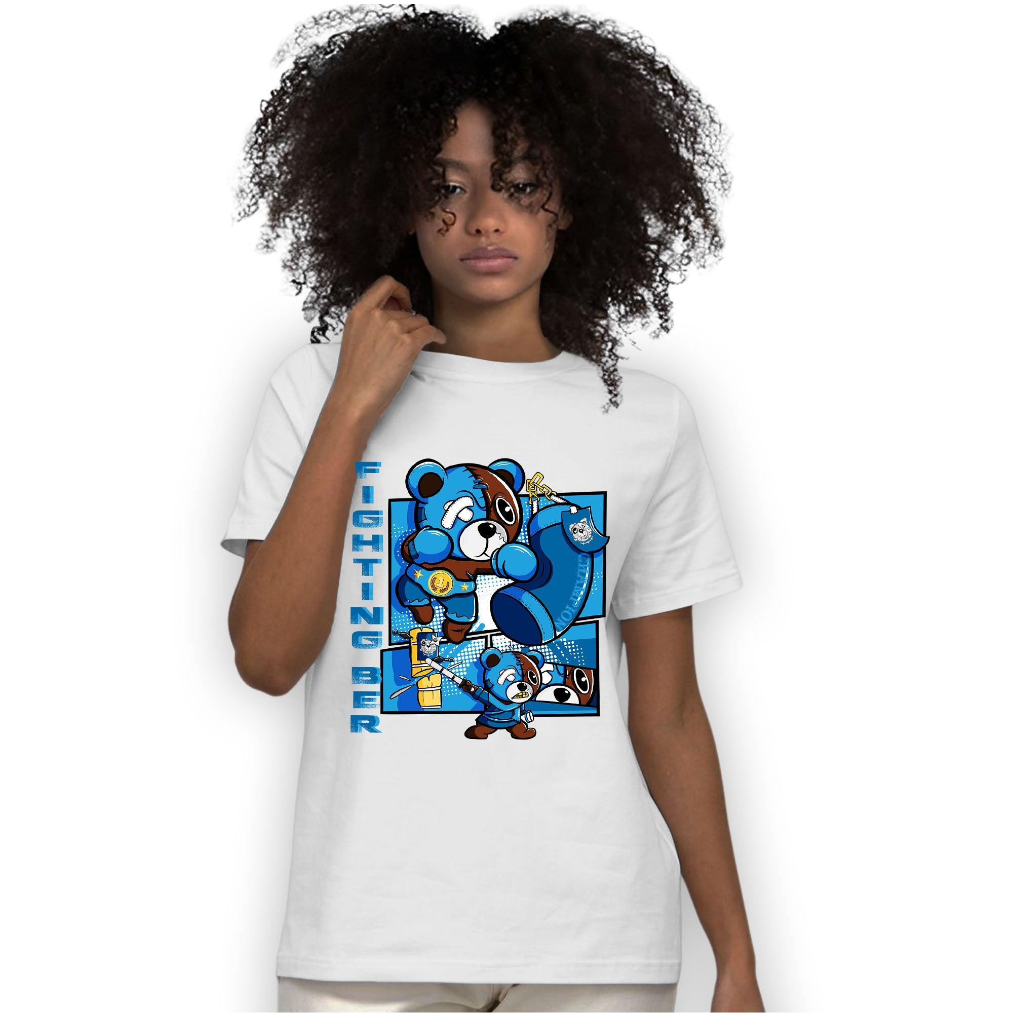 Powder Blue 9s T Shirt Match BER Fighting Boxing - NastyJamz