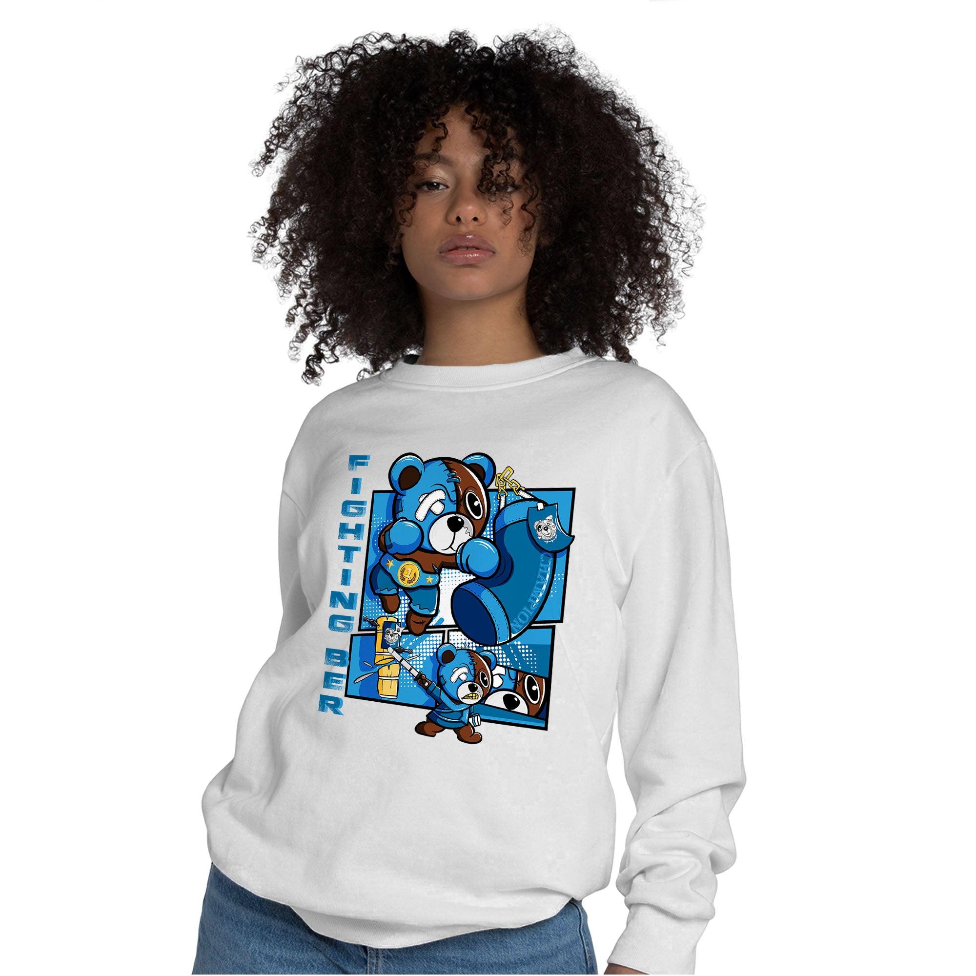 Powder Blue 9s Sweatshirt Match BER Fighting Boxing - NastyJamz