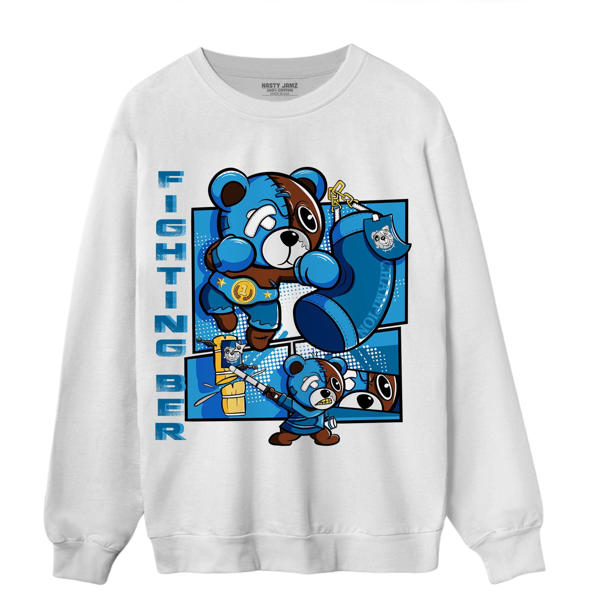 Powder Blue 9s Sweatshirt Match BER Fighting Boxing - NastyJamz