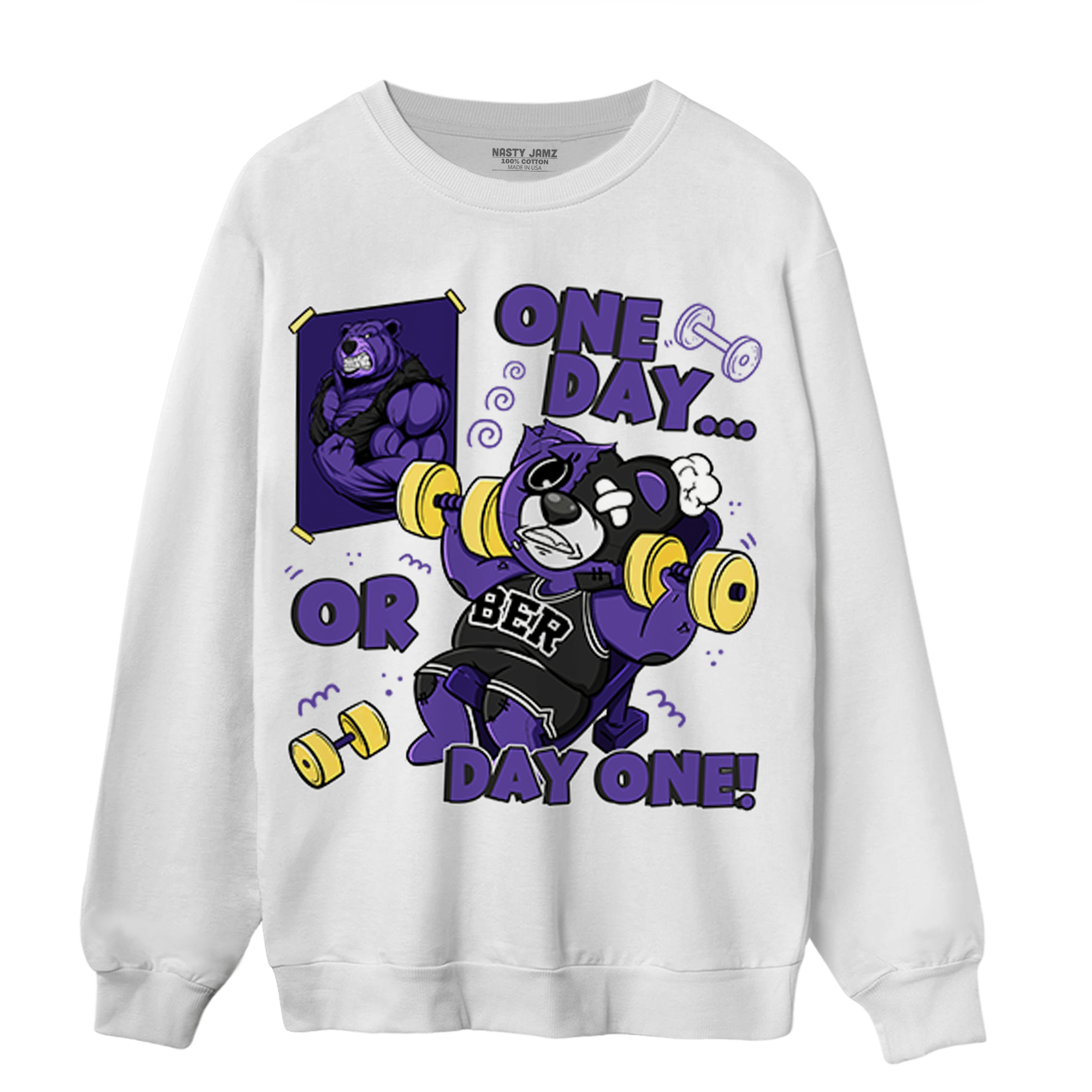 Field Purple 12s Sweatshirt Match BER Gymmer - NastyJamz