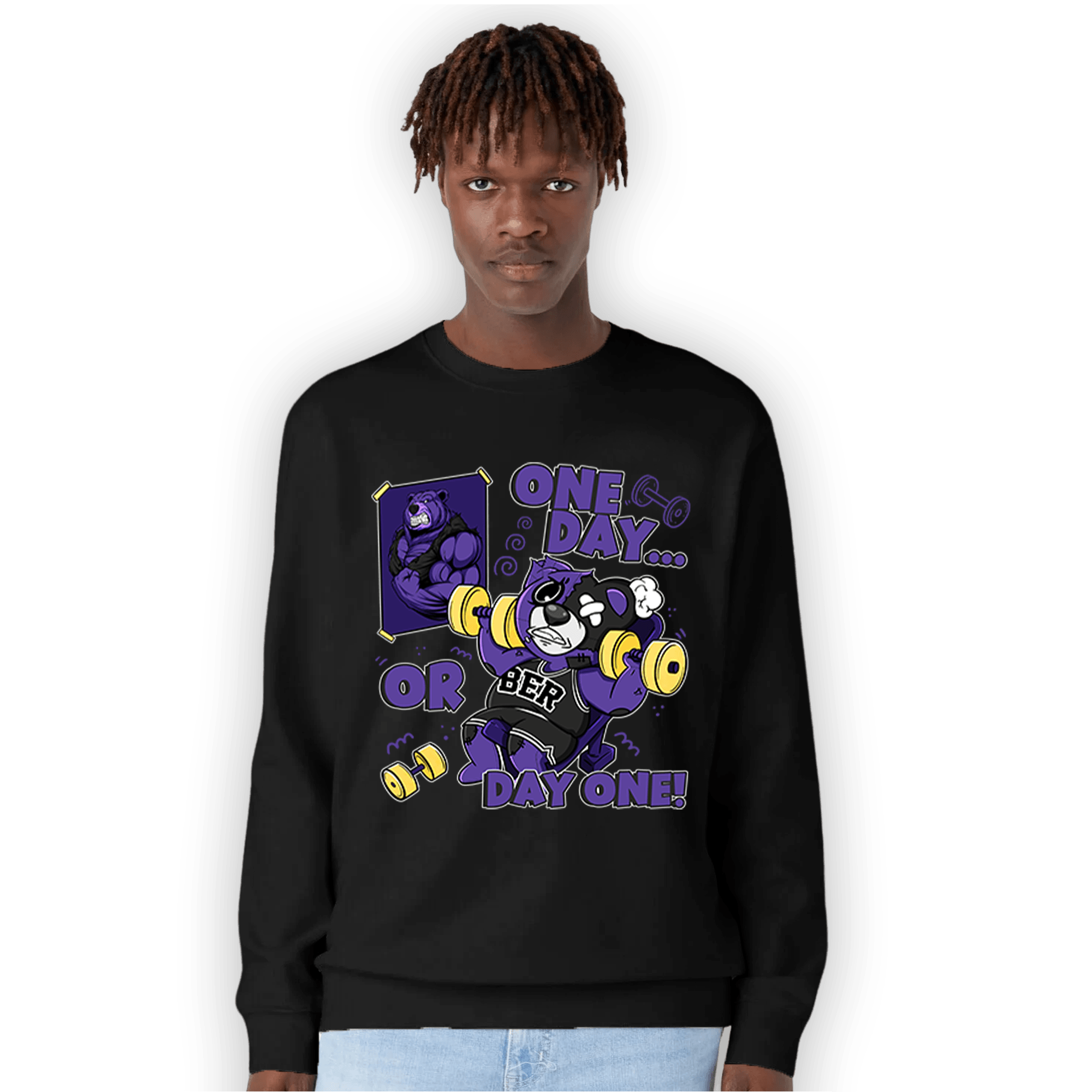 Field Purple 12s Sweatshirt Match BER Gymmer - NastyJamz