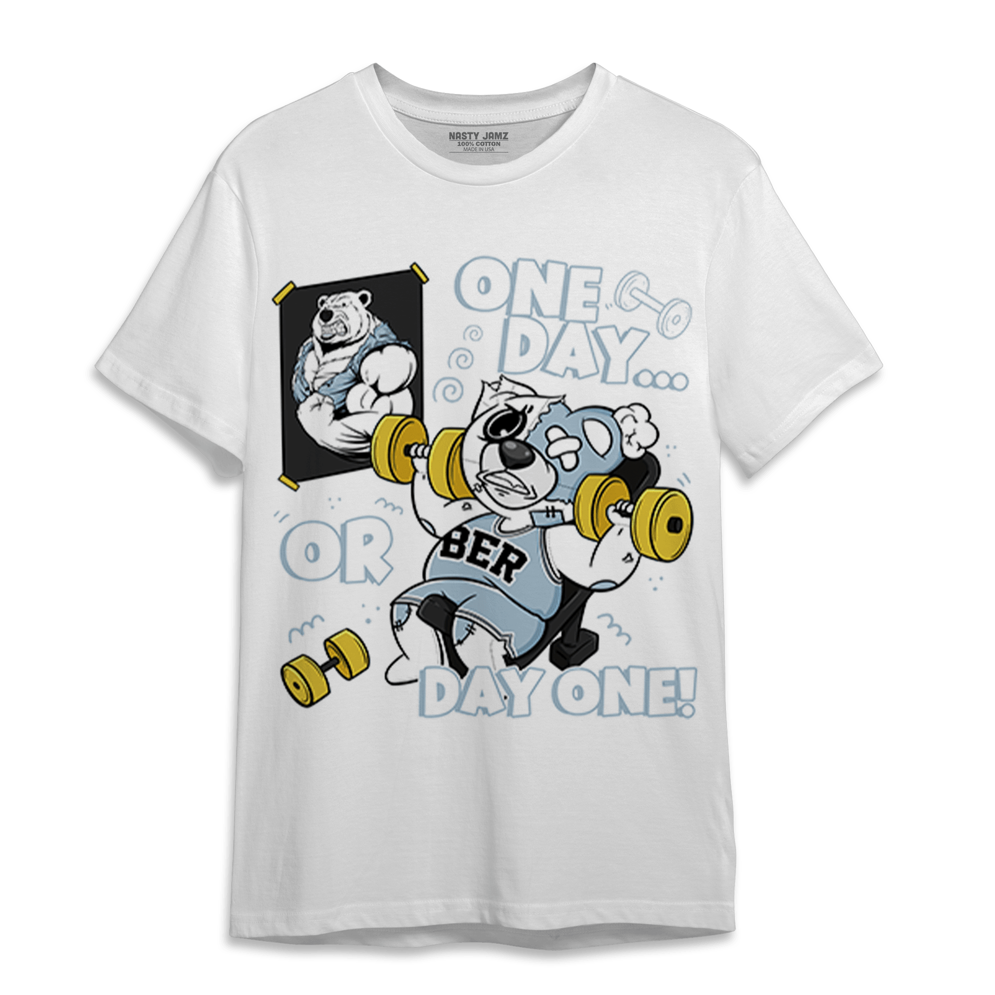 Blue Grey 13s T Shirt Match BER Gymmer - NastyJamz