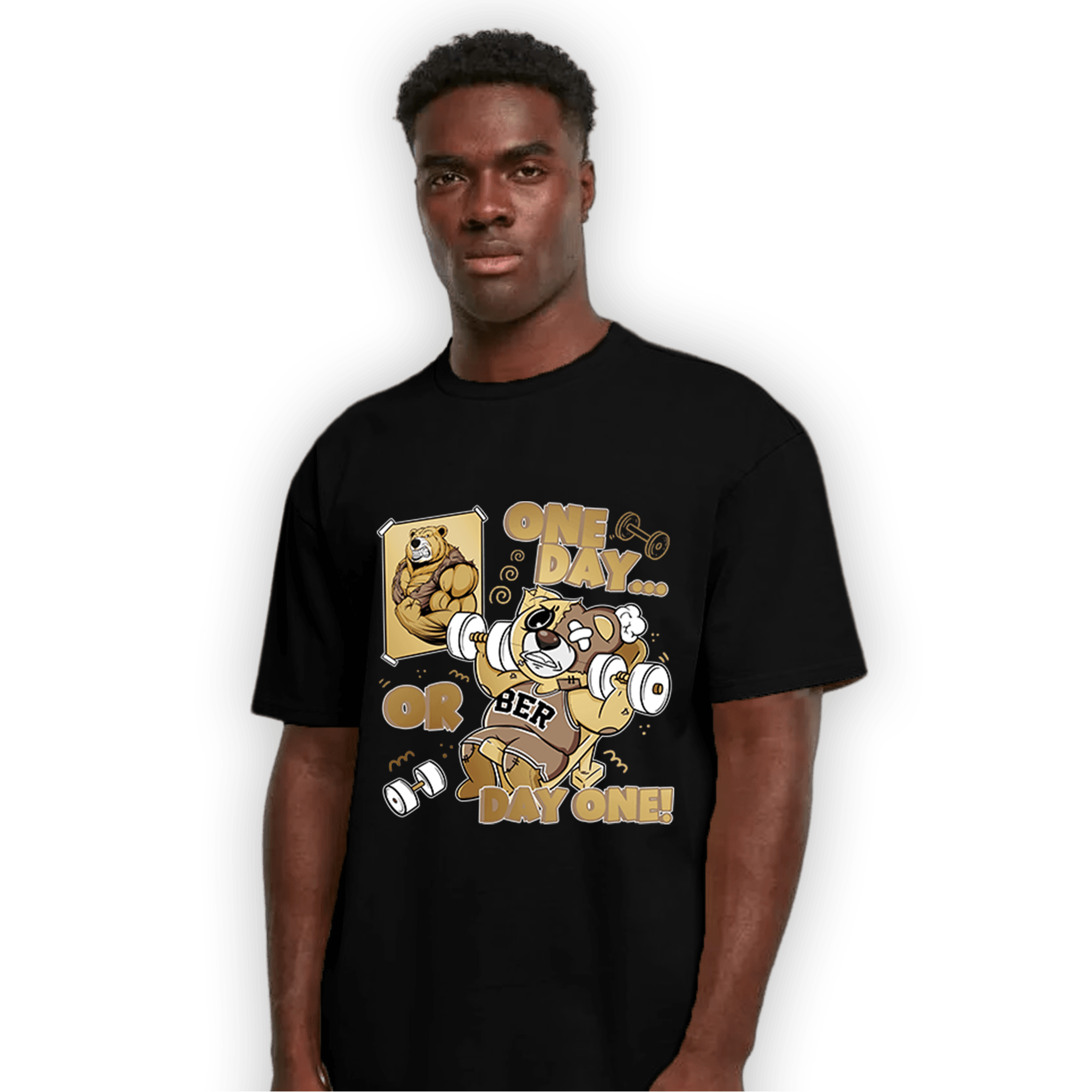 High OG Metallic Gold 1s T Shirt Match BER Gymmer - NastyJamz