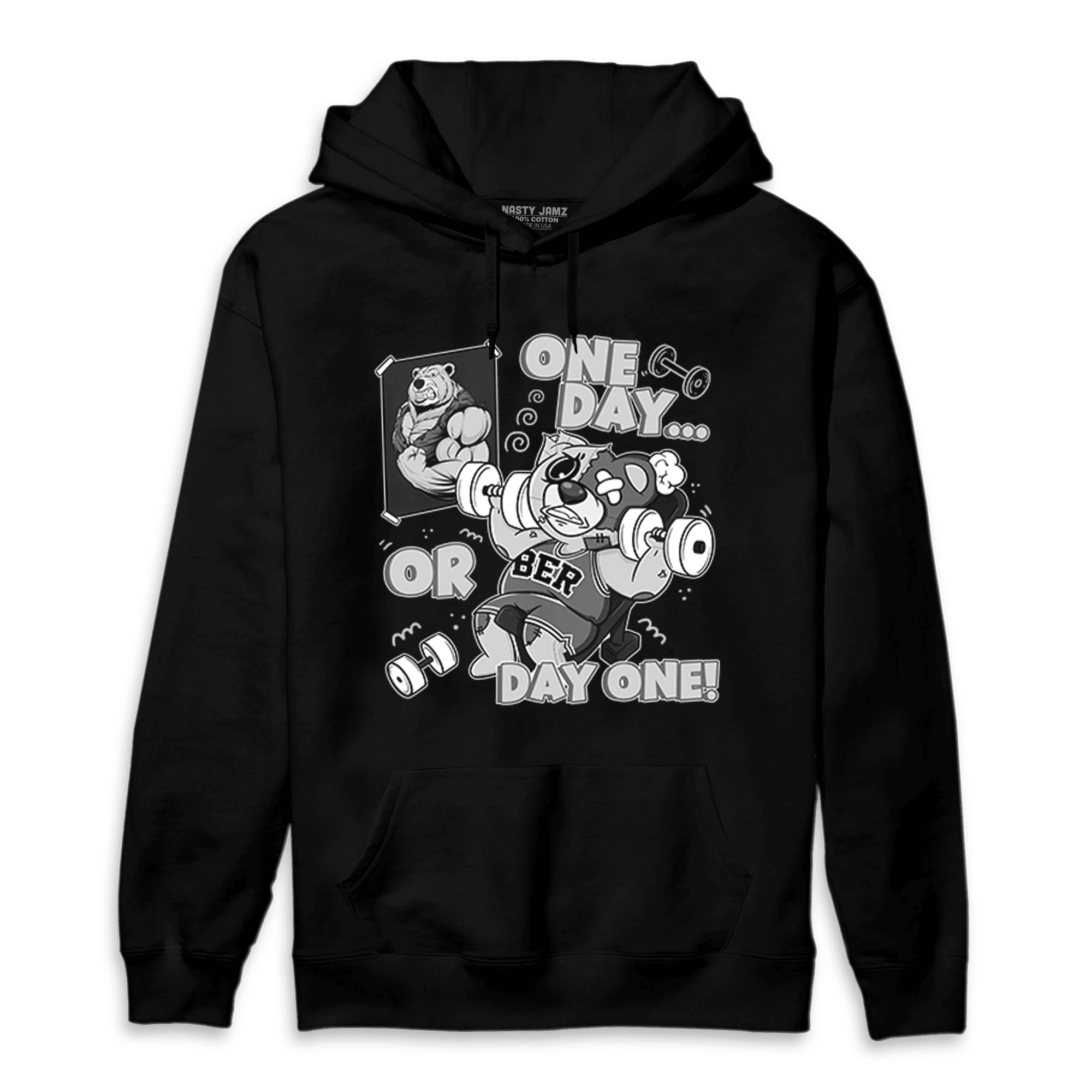 Retro High OG Black White 1s Hoodie Match BER Gymmer - NastyJamz