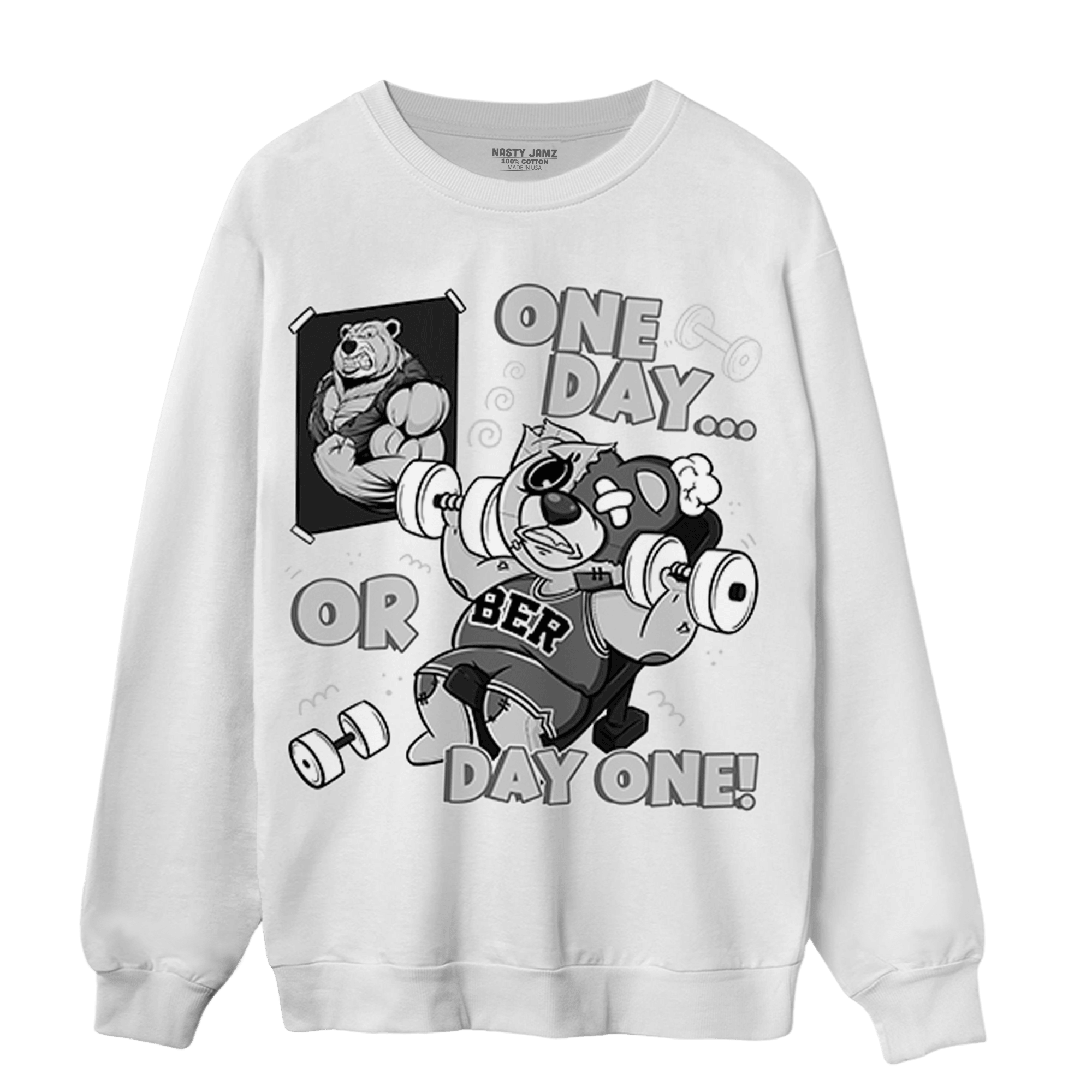 Retro High OG Black White 1s Sweatshirt Match BER Gymmer - NastyJamz