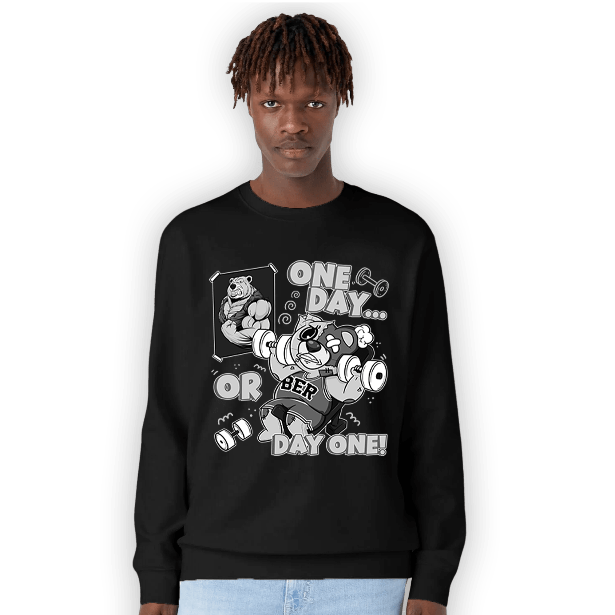 Retro High OG Black White 1s Sweatshirt Match BER Gymmer - NastyJamz