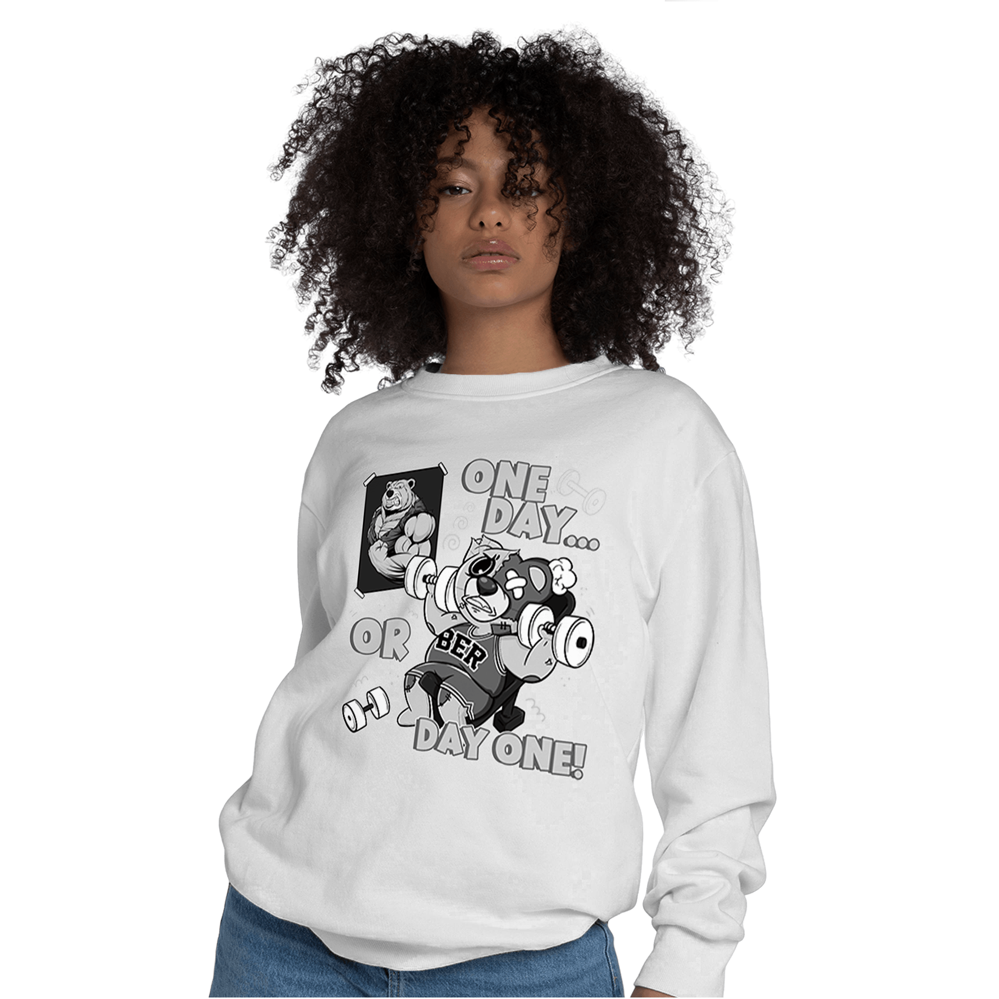 Retro High OG Black White 1s Sweatshirt Match BER Gymmer - NastyJamz