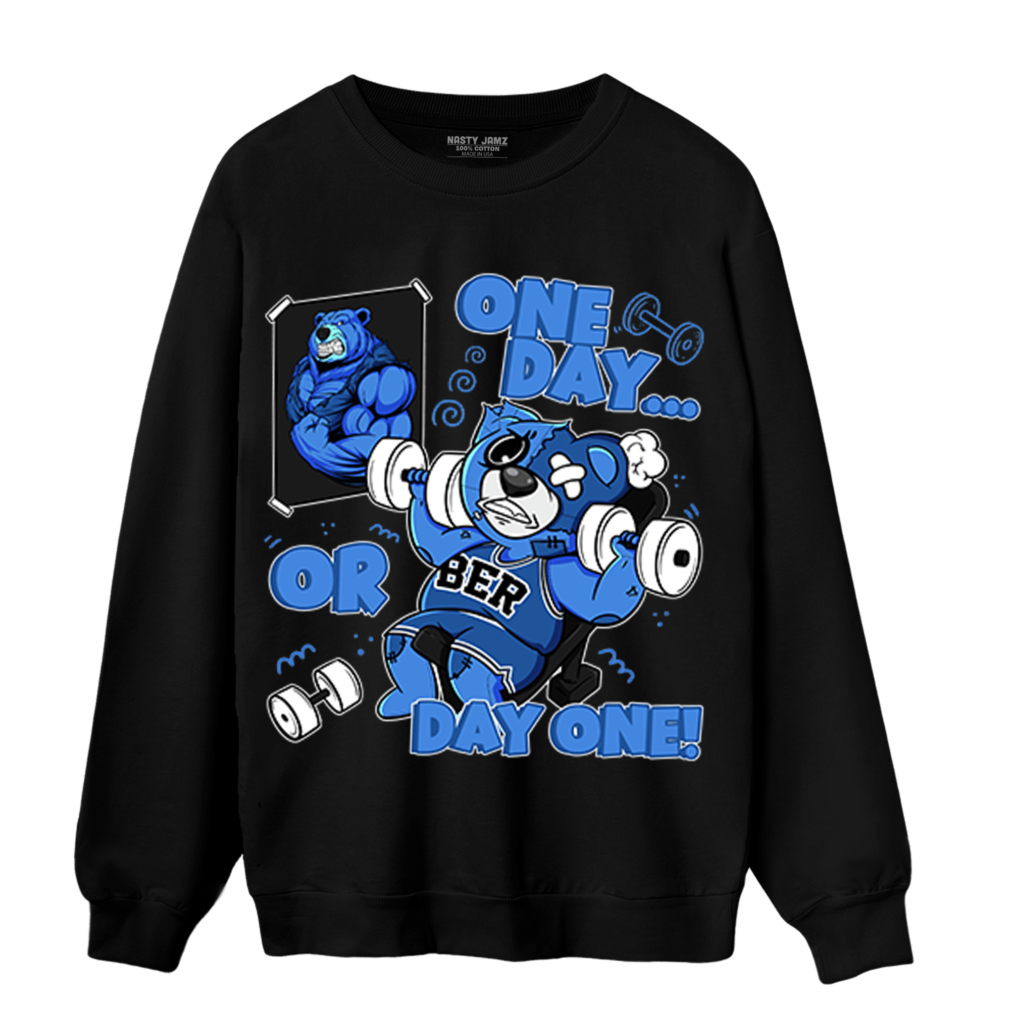 University Blue Toe 1s Sweatshirt Match BER Gymmer - NastyJamz