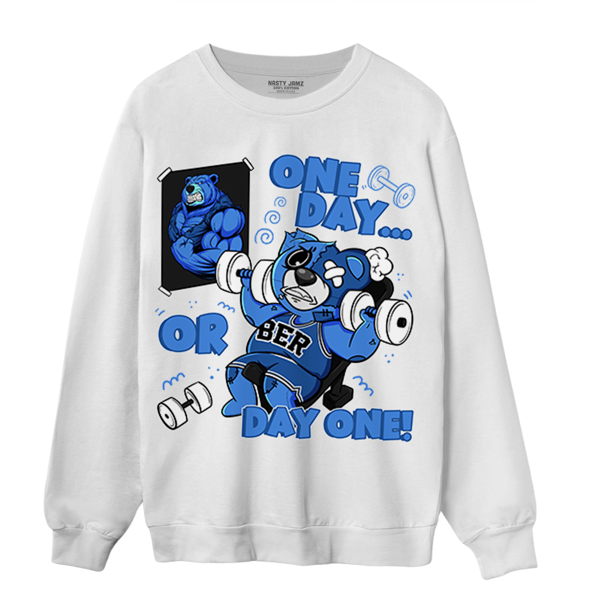 University Blue Toe 1s Sweatshirt Match BER Gymmer - NastyJamz