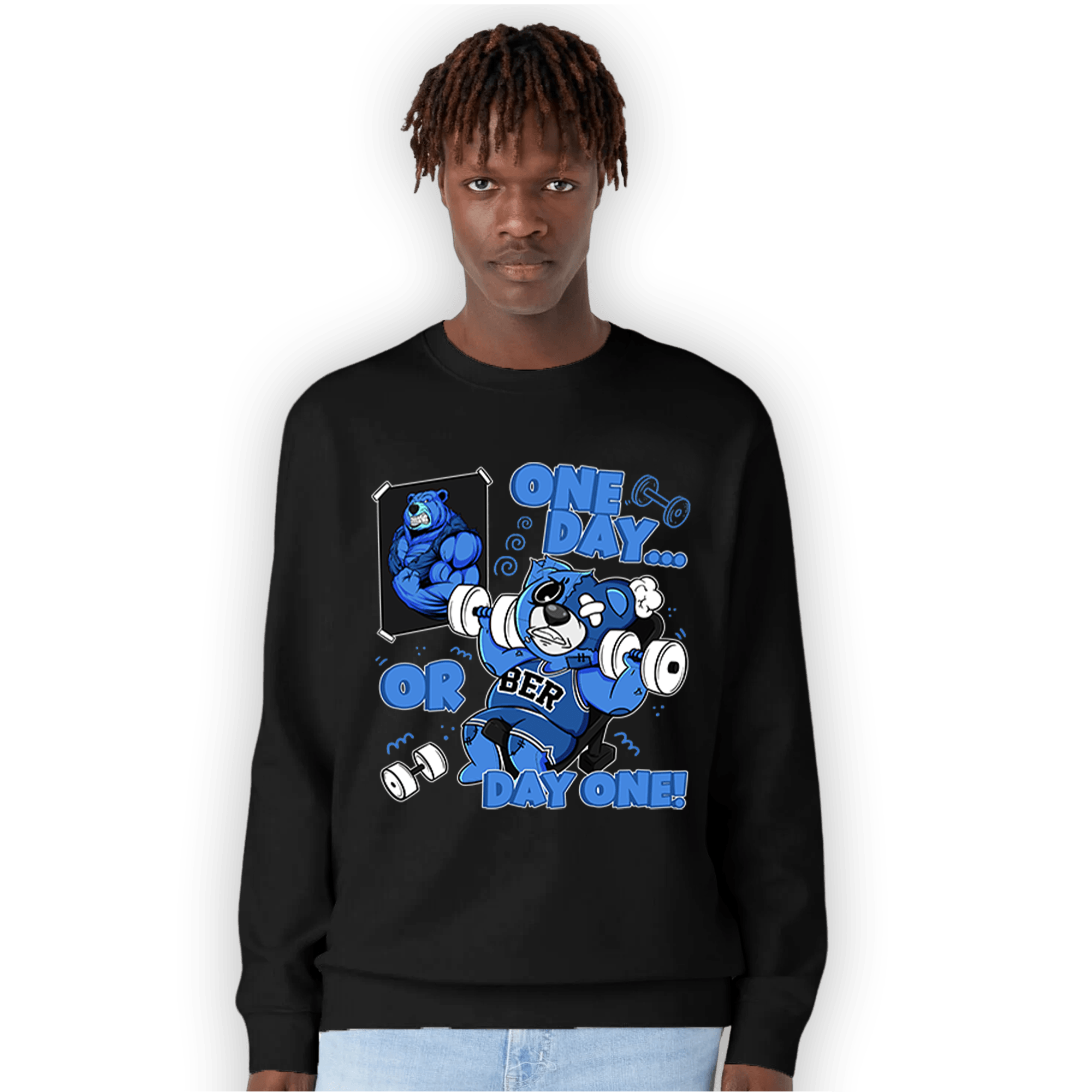 University Blue Toe 1s Sweatshirt Match BER Gymmer - NastyJamz
