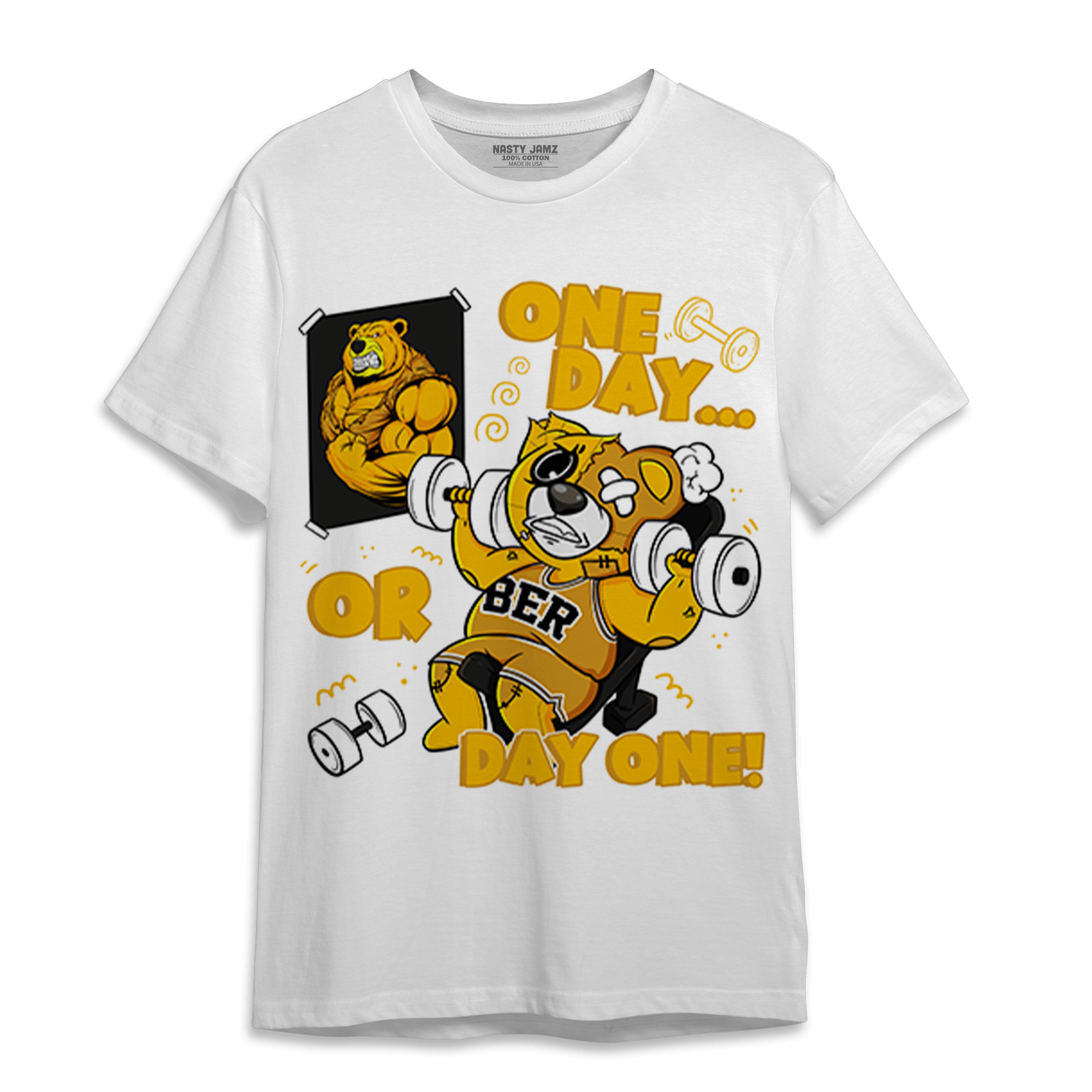 Yellow Ochre 1s T Shirt Match BER Gymmer - NastyJamz