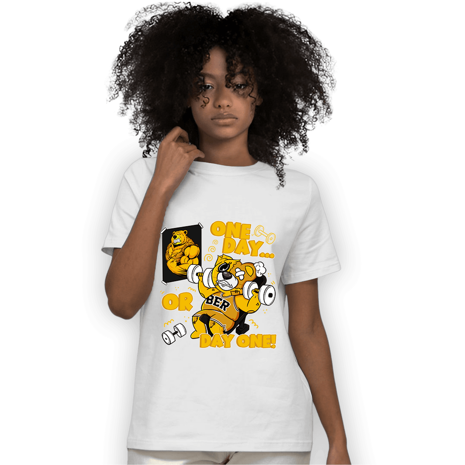Yellow Ochre 1s T Shirt Match BER Gymmer - NastyJamz