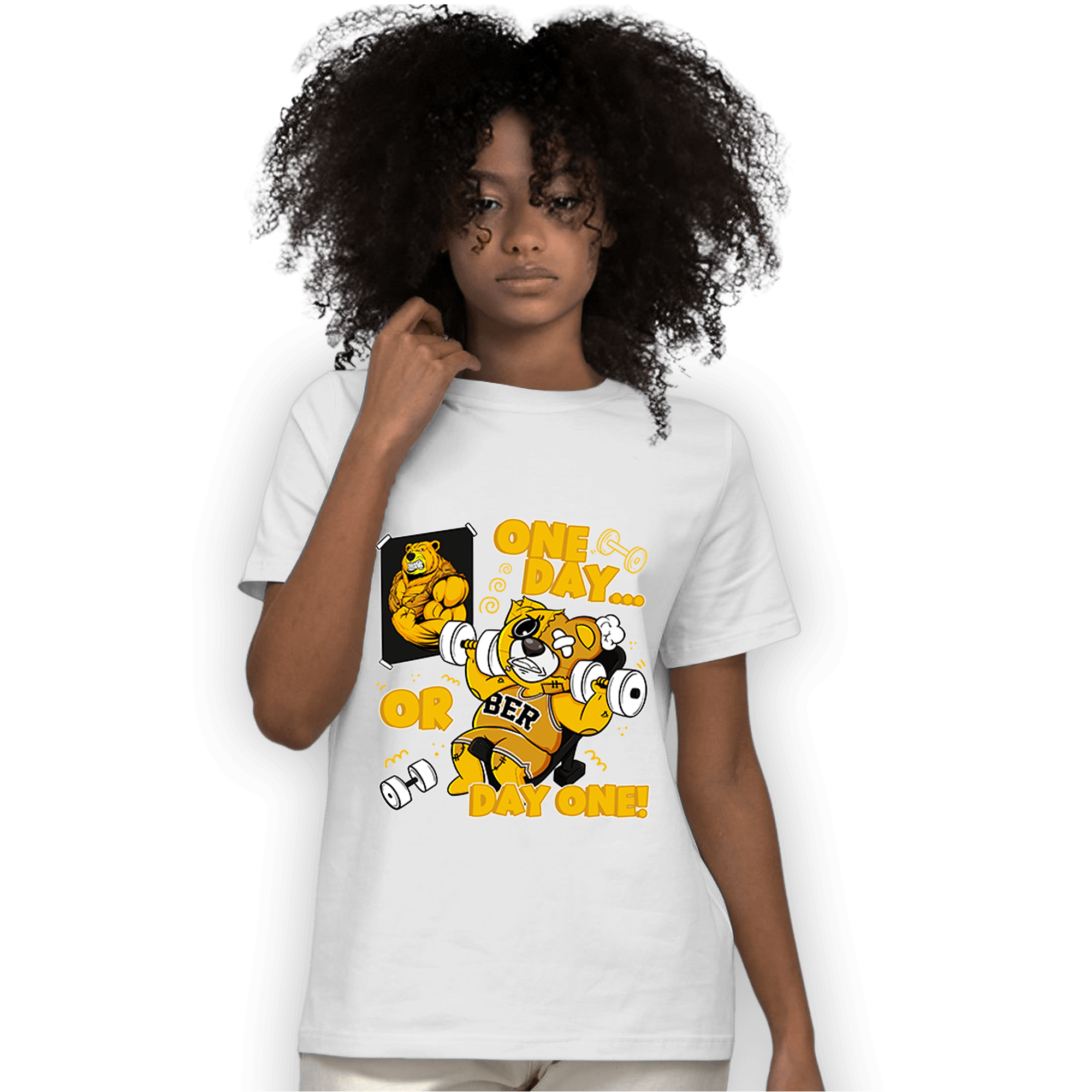 Yellow Ochre 1s T Shirt Match BER Gymmer - NastyJamz