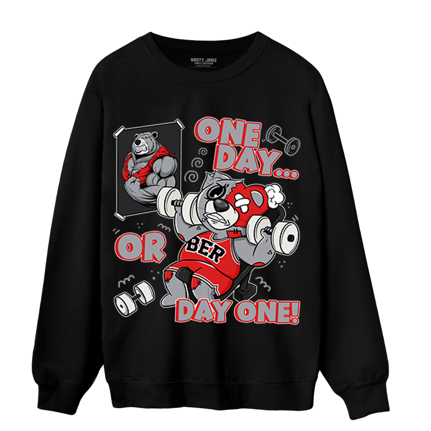 Bred Reimagined 4s Sweatshirt Match BER Gymmer - NastyJamz