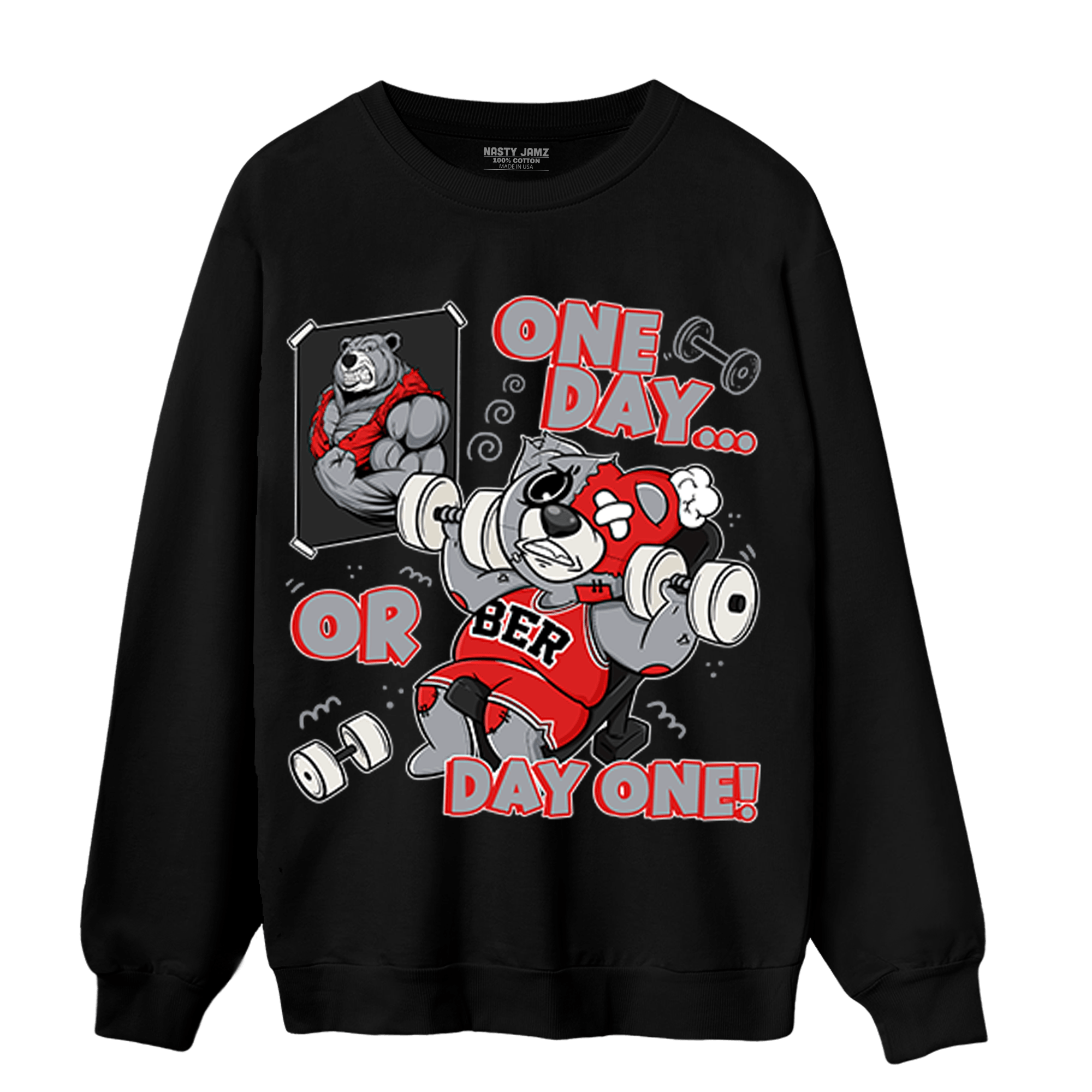 Bred Reimagined 4s Sweatshirt Match BER Gymmer - NastyJamz