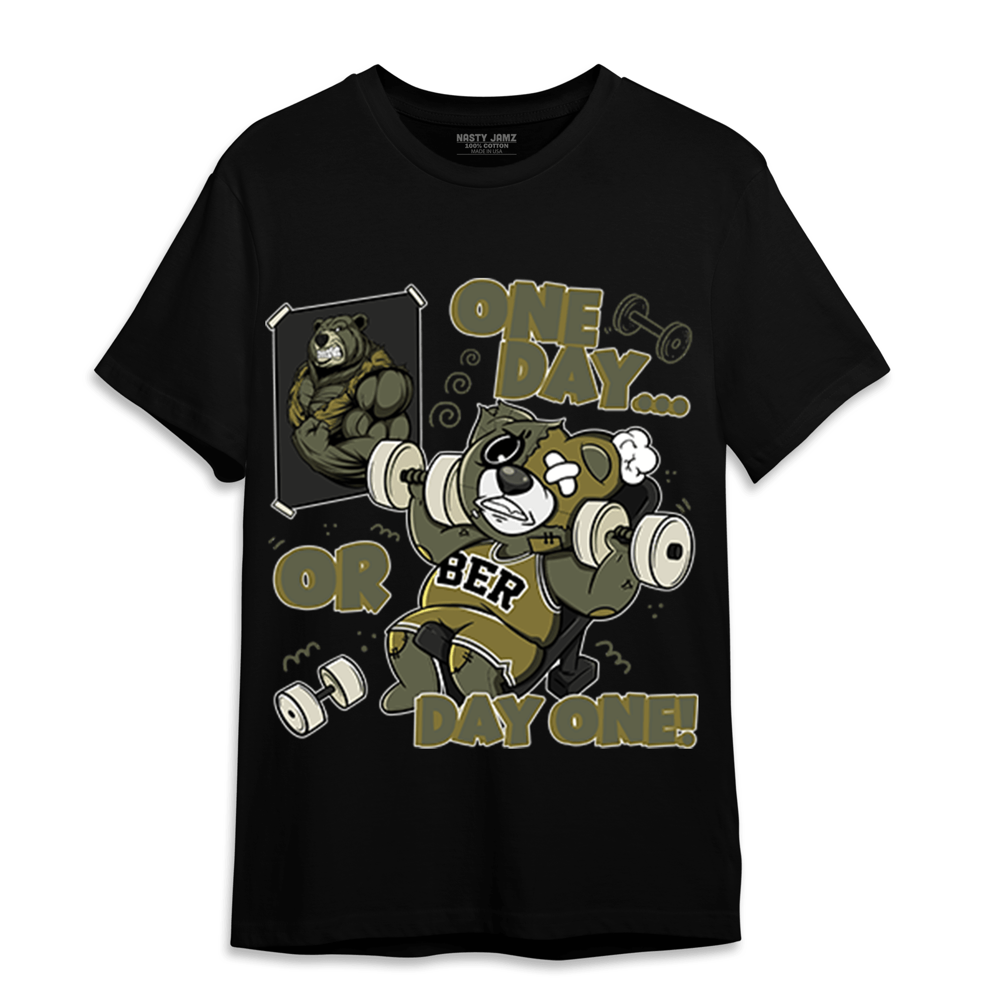 SE Craft Medium Olive 4s T Shirt Match BER Gymmer - NastyJamz