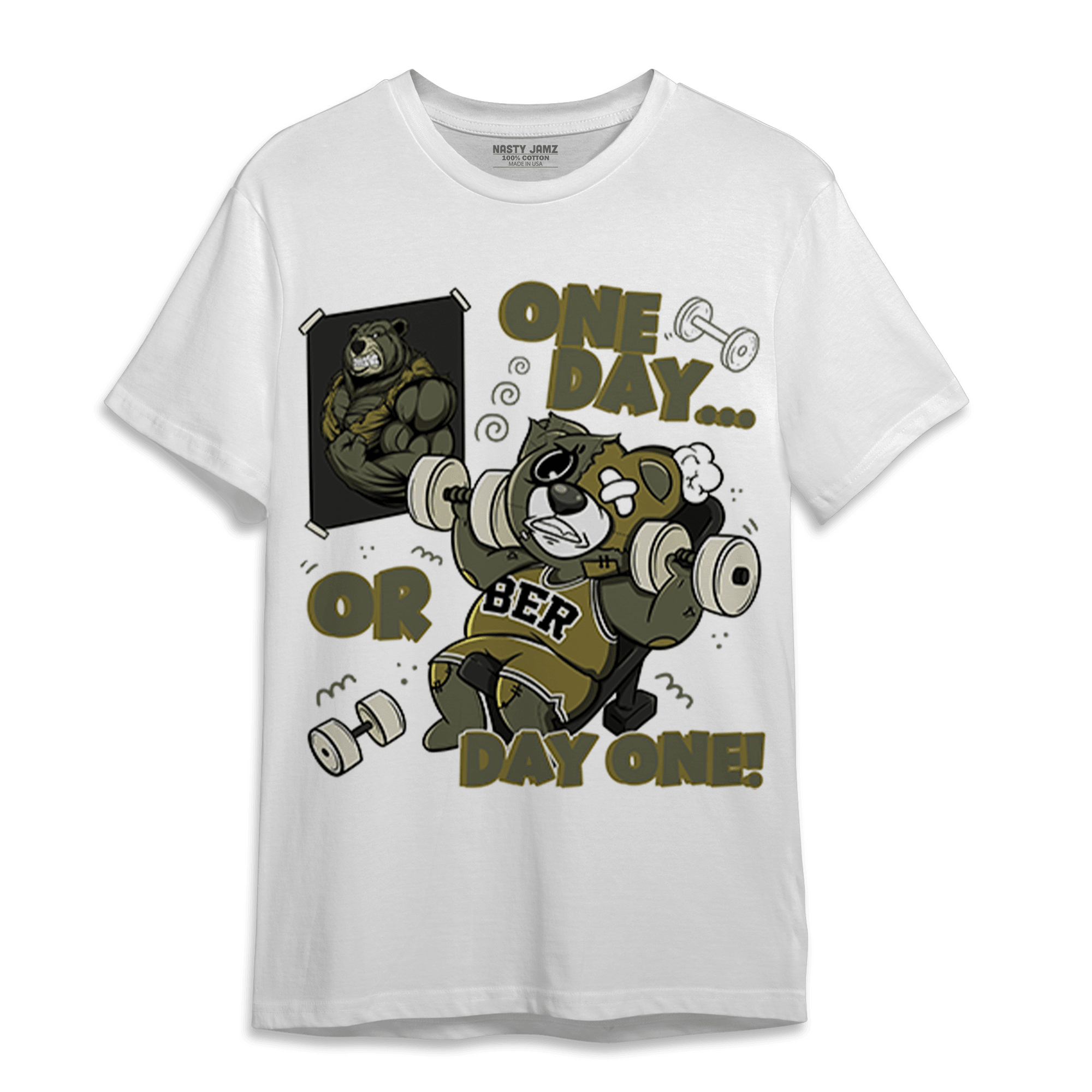 SE Craft Medium Olive 4s T Shirt Match BER Gymmer - NastyJamz