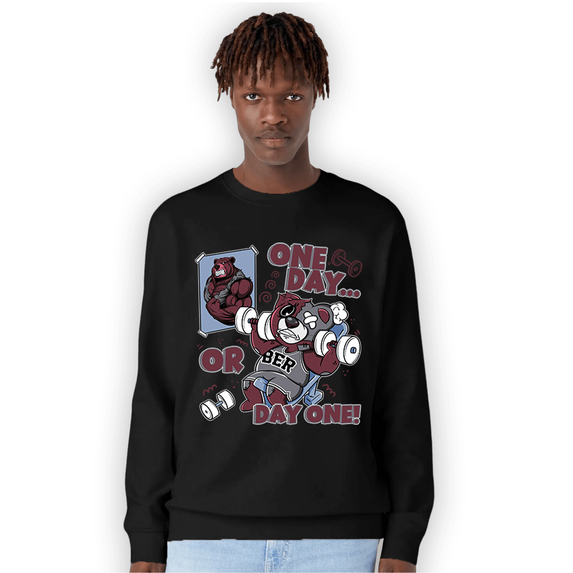 Burgundy 5s Sweatshirt Match BER Gymmer - NastyJamz