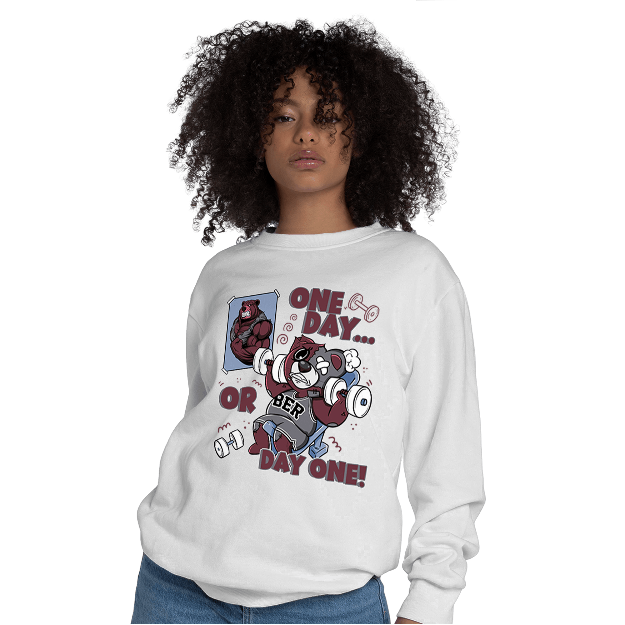Burgundy 5s Sweatshirt Match BER Gymmer - NastyJamz
