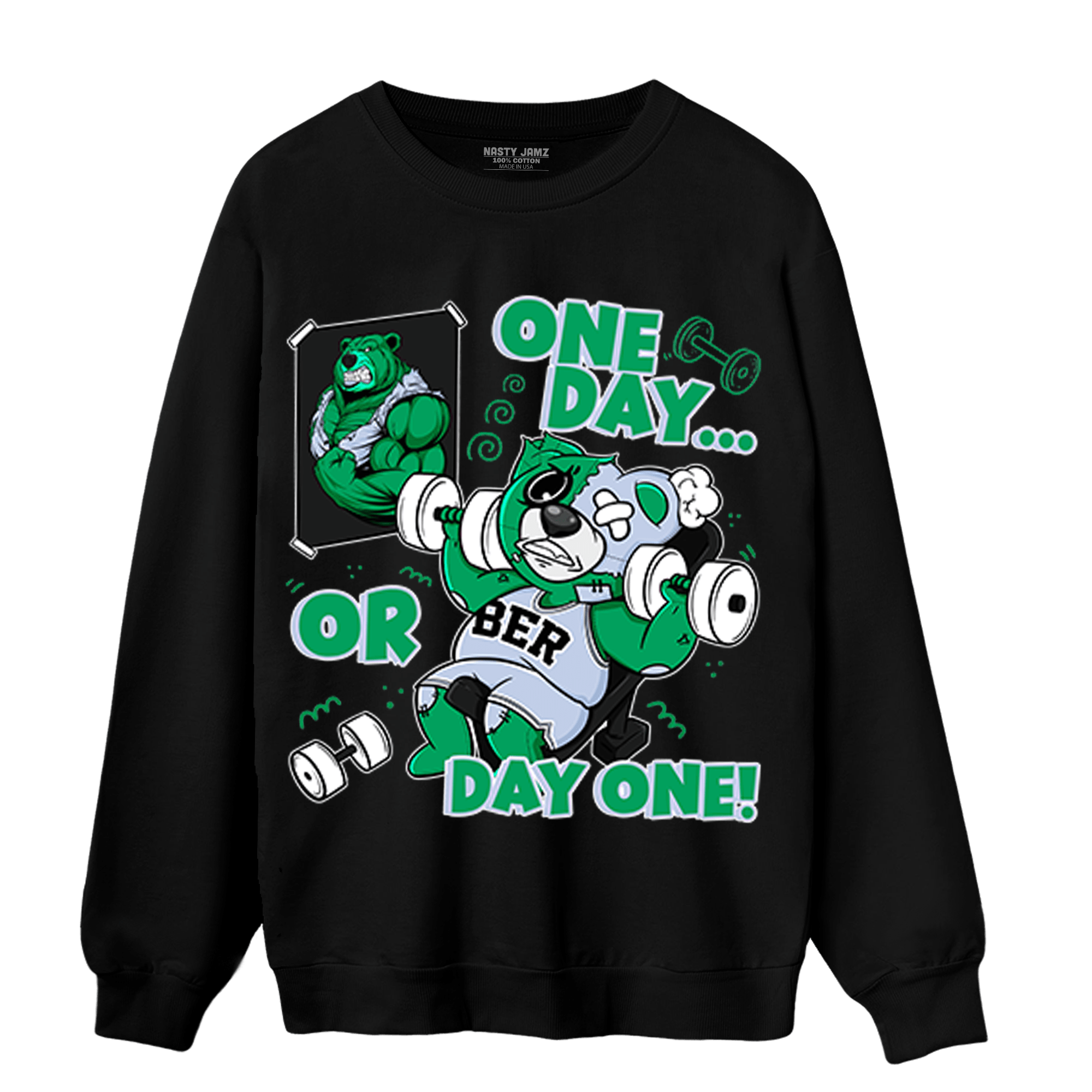 Lucky Green 5s Sweatshirt Match BER Gymmer - NastyJamz
