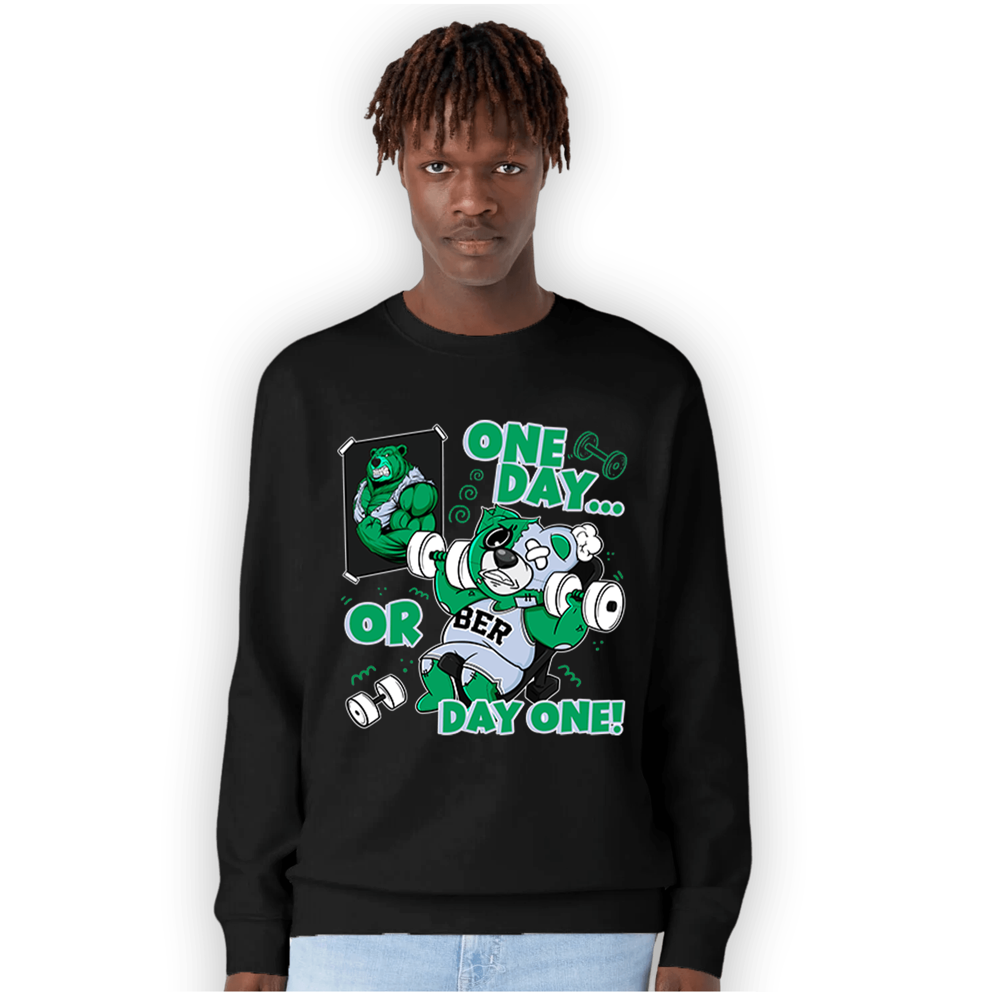 Lucky Green 5s Sweatshirt Match BER Gymmer - NastyJamz