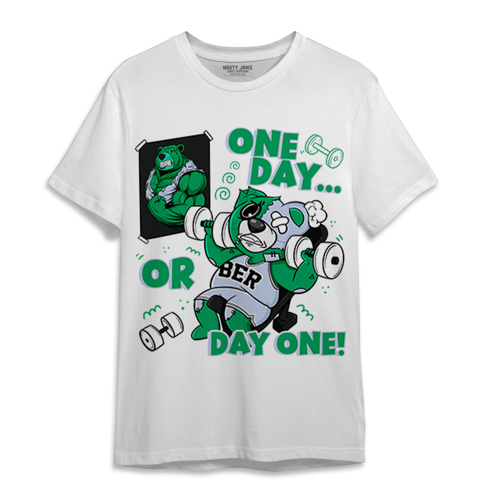 Lucky Green 5s T Shirt Match BER Gymmer - NastyJamz