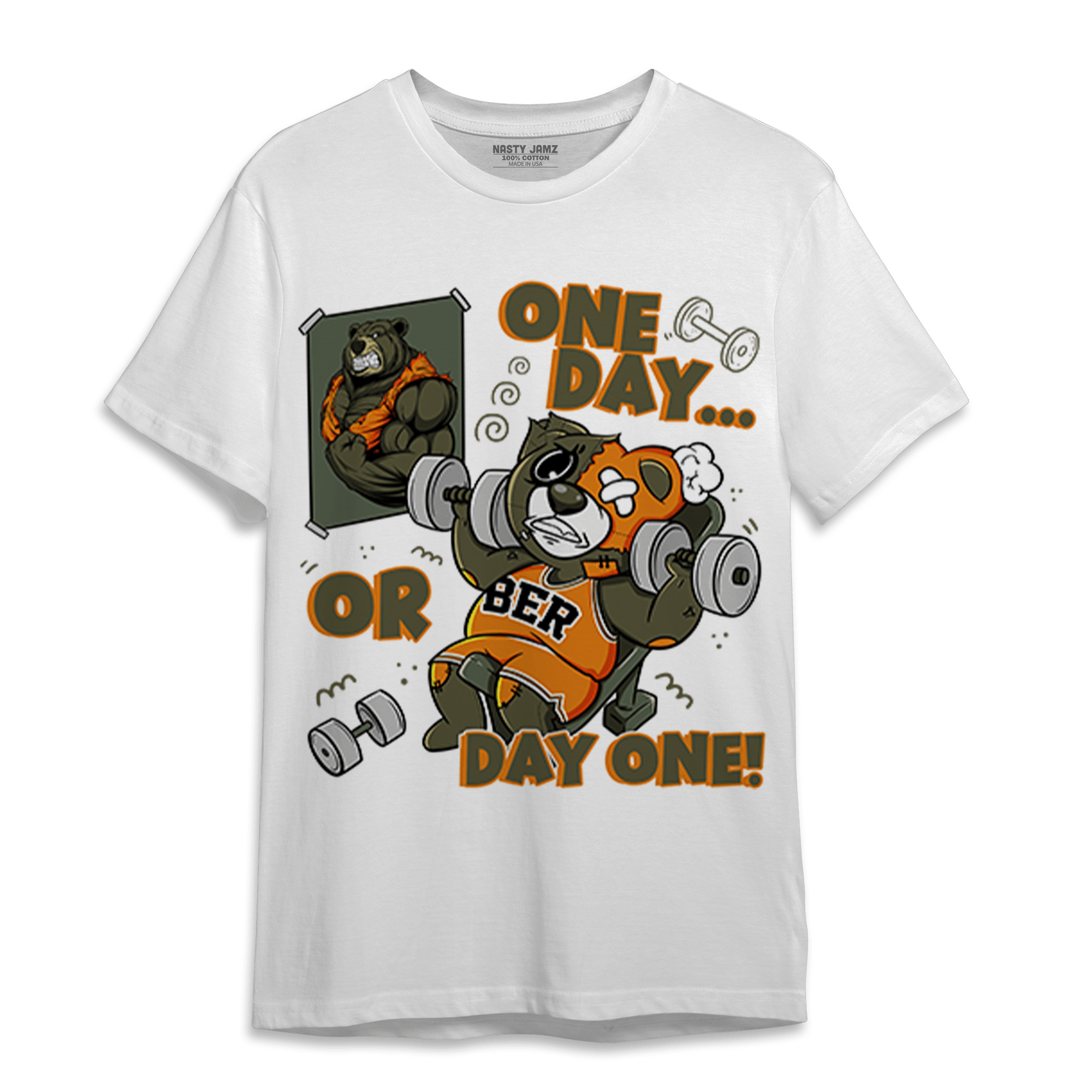 Olive 5s T Shirt Match BER Gymmer - NastyJamz
