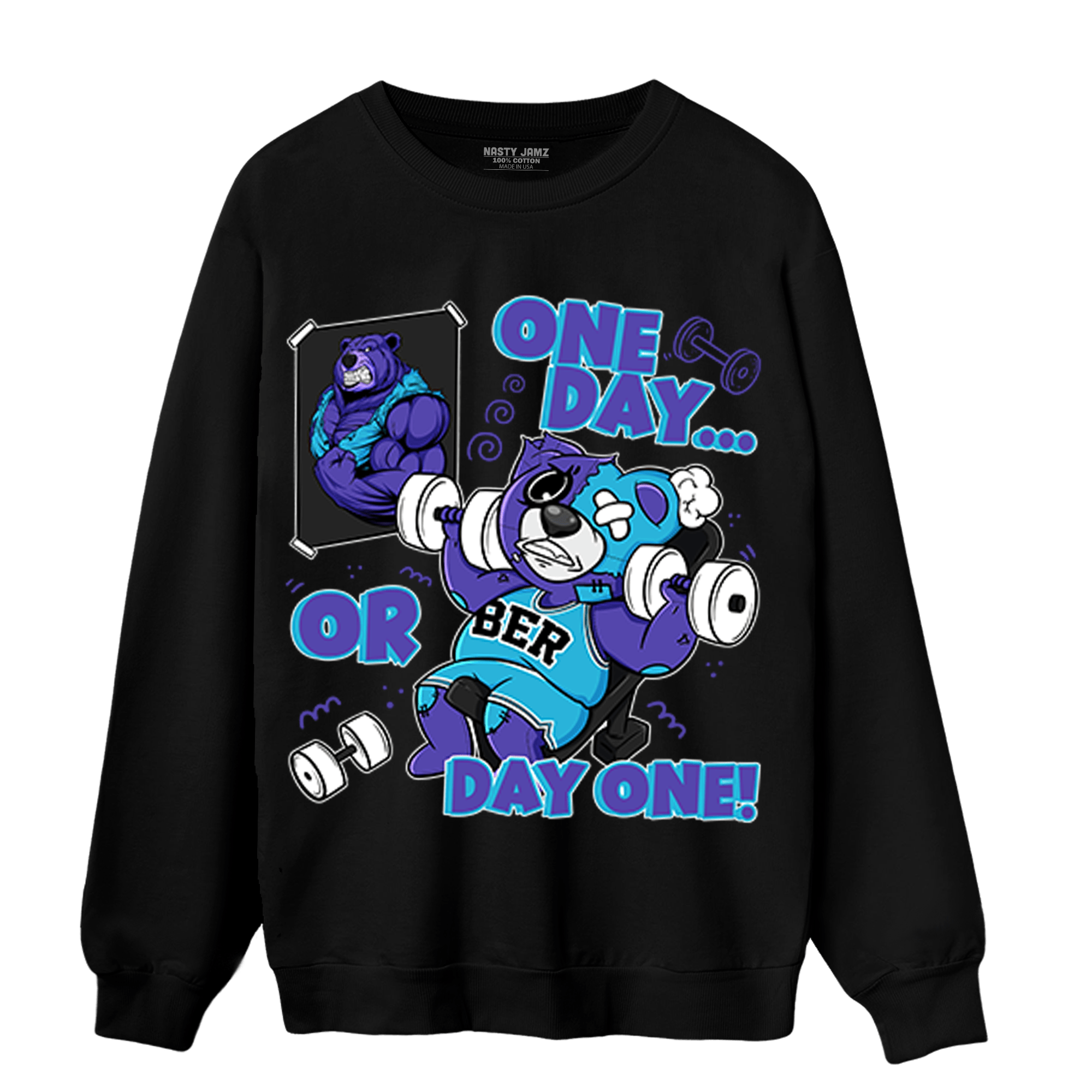 Aqua 6s Sweatshirt Match BER Gymmer - NastyJamz