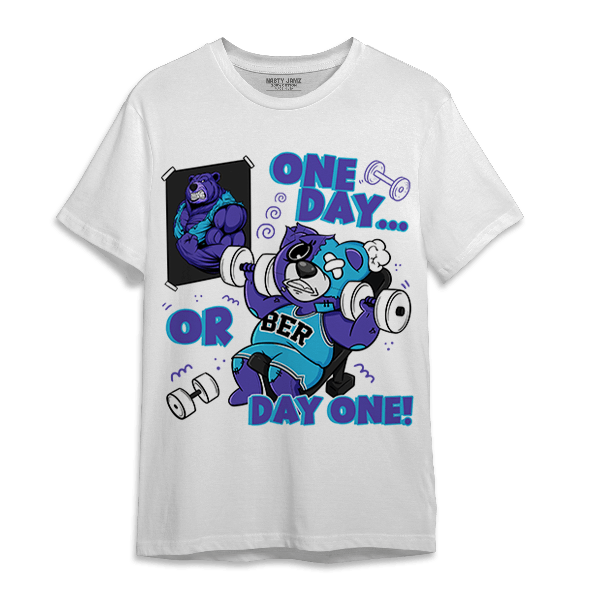 Aqua 6s T Shirt Match BER Gymmer - NastyJamz