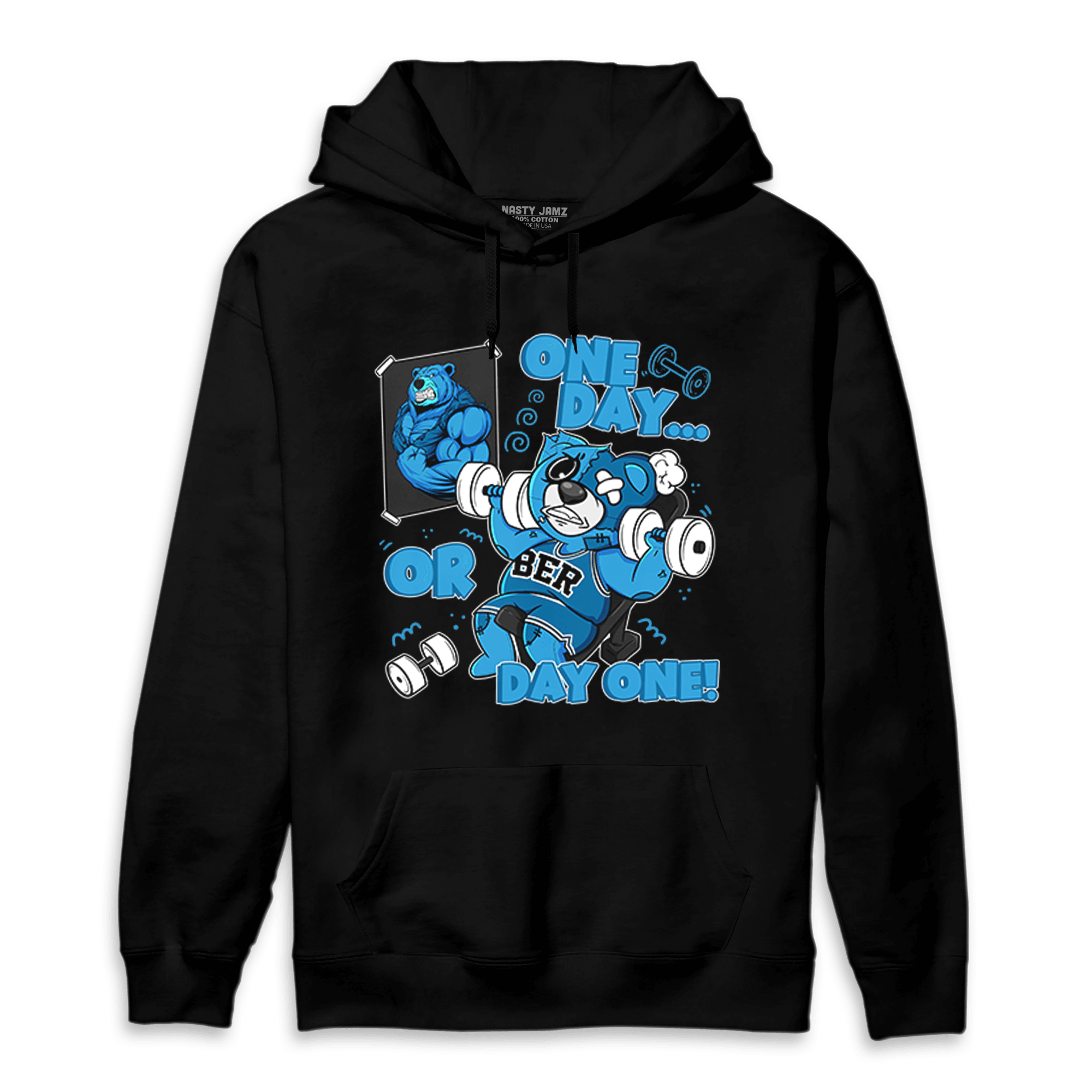 Powder Blue 9s Hoodie Match BER Gymmer - NastyJamz