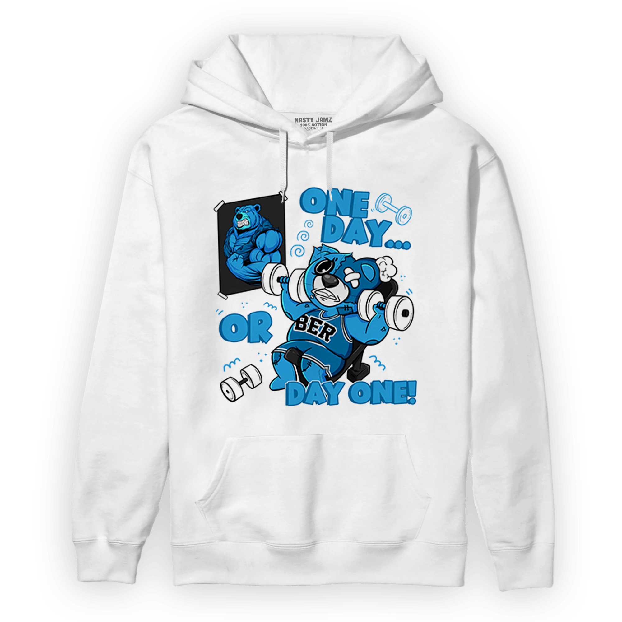 Powder Blue 9s Hoodie Match BER Gymmer - NastyJamz
