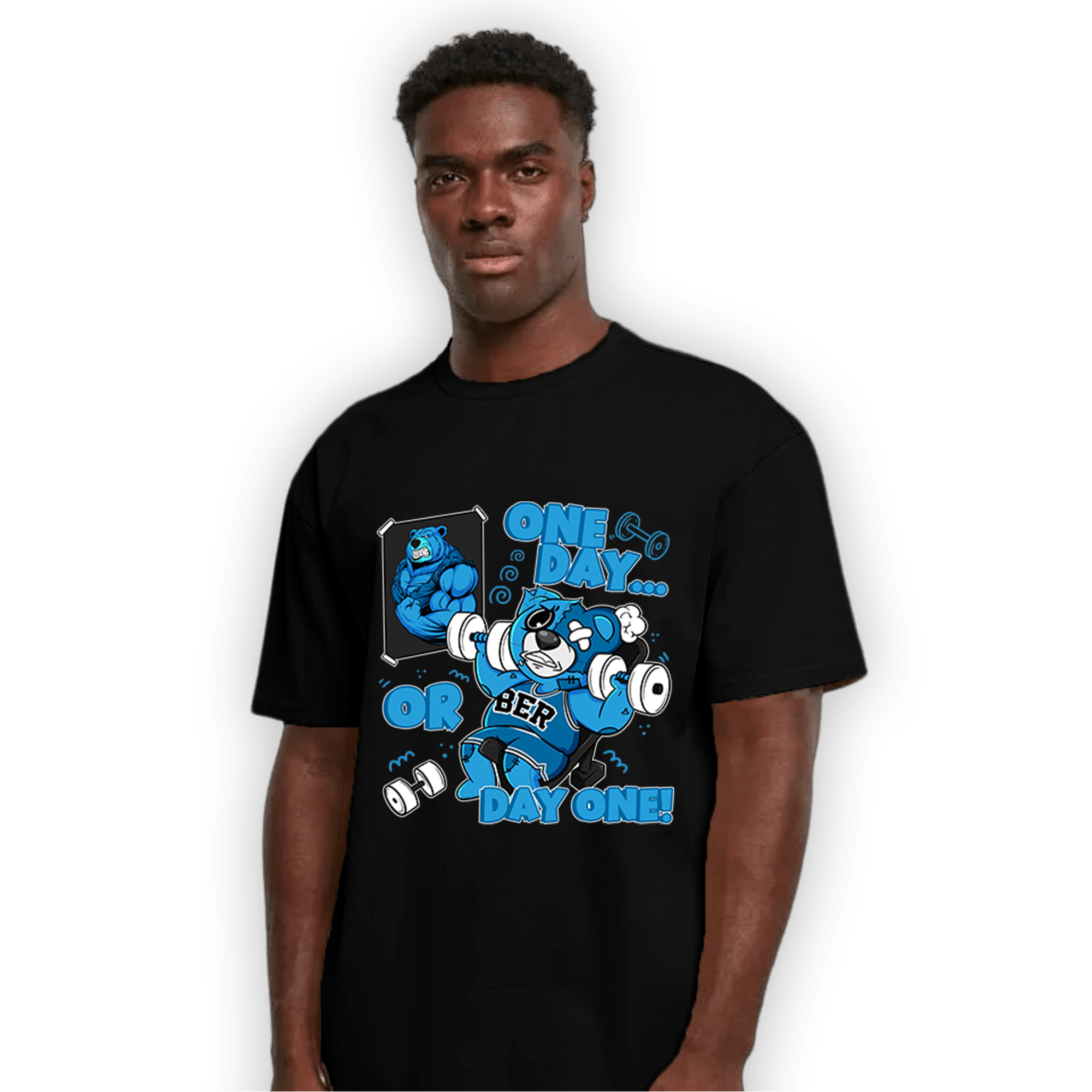 Powder Blue 9s T Shirt Match BER Gymmer - NastyJamz