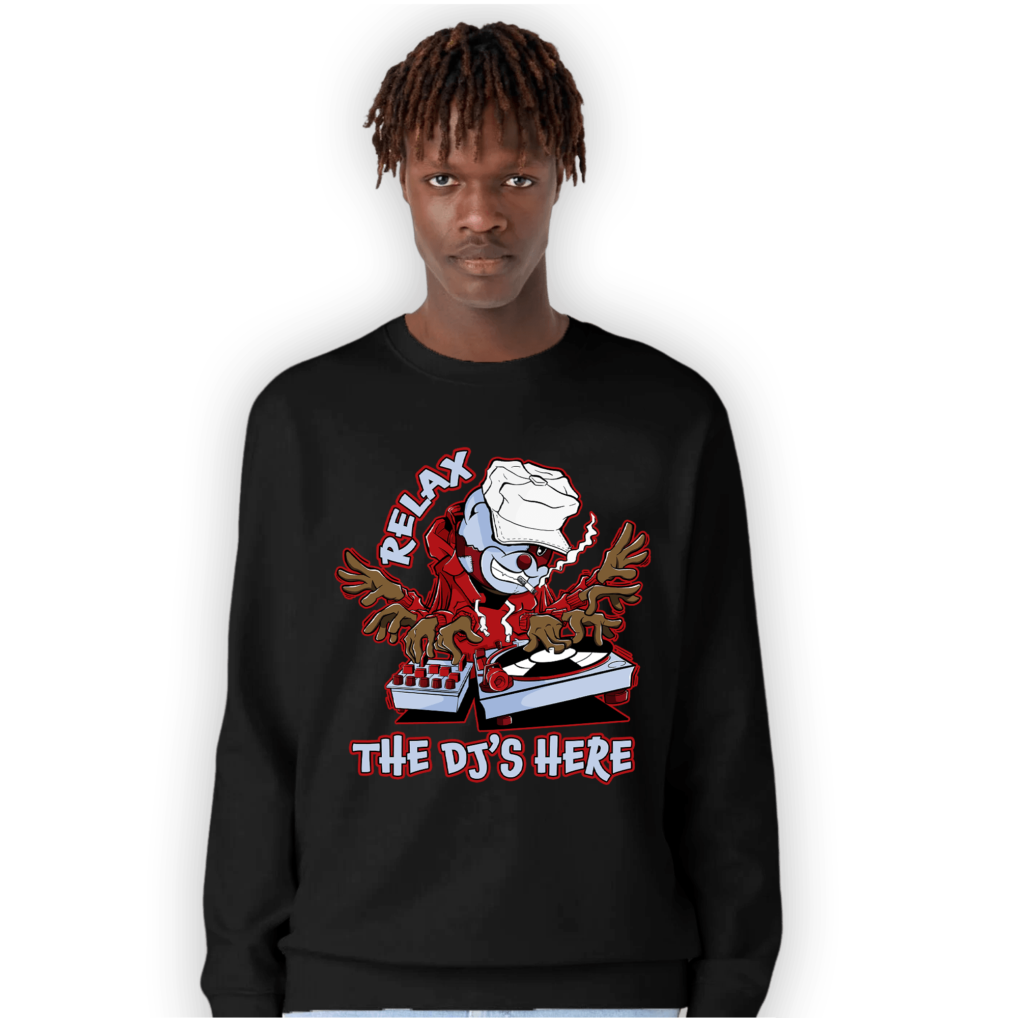 Cherry 11s Sweatshirt Match BER The DJ Here - NastyJamz