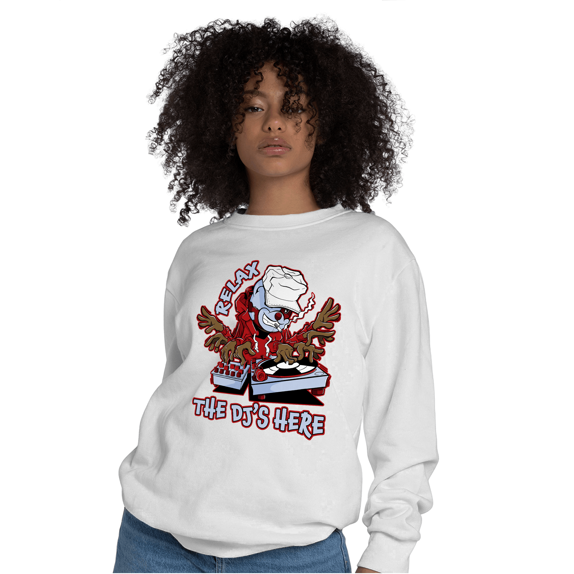 Cherry 11s Sweatshirt Match BER The DJ Here - NastyJamz