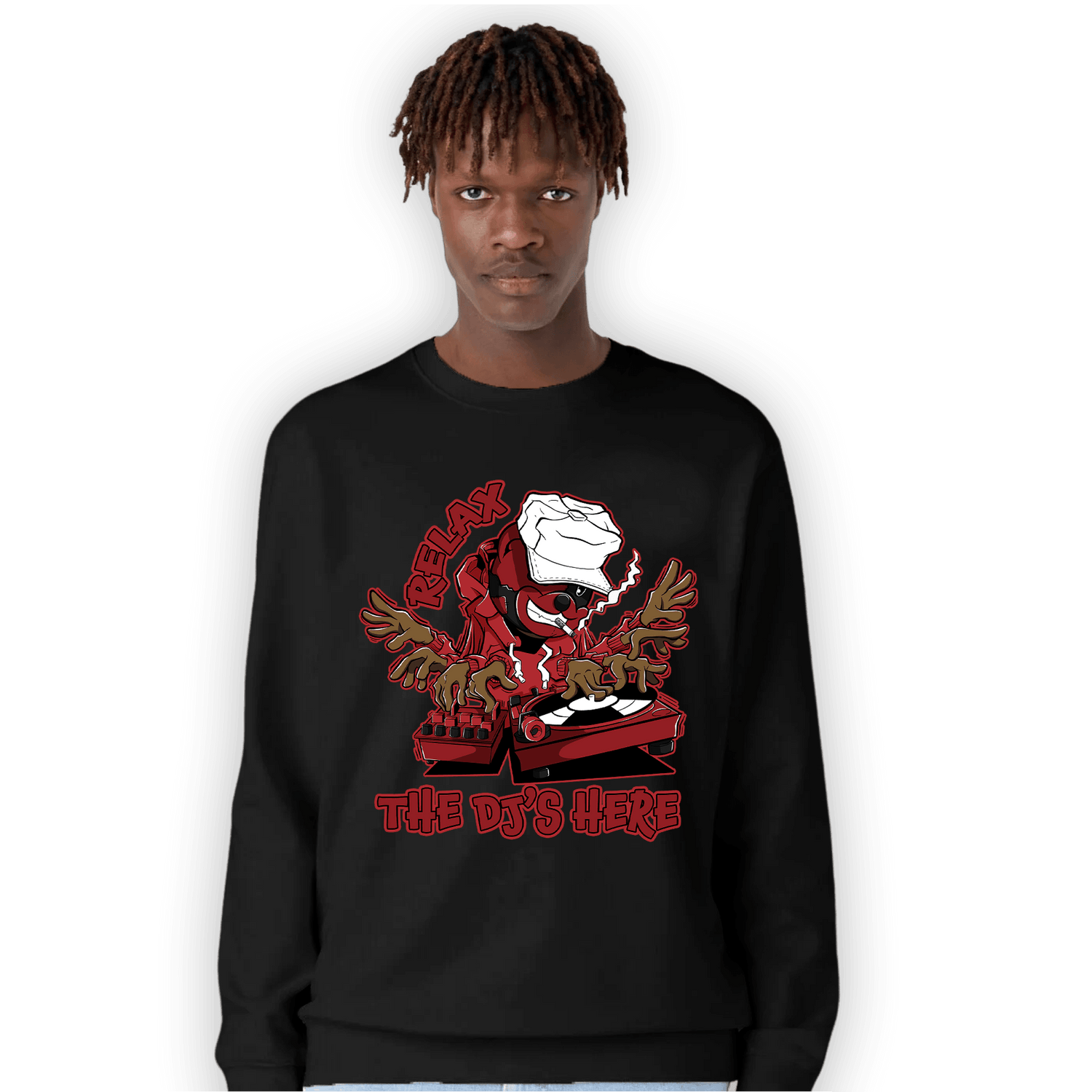 Cherry 12s Sweatshirt Match BER The DJ Here - NastyJamz