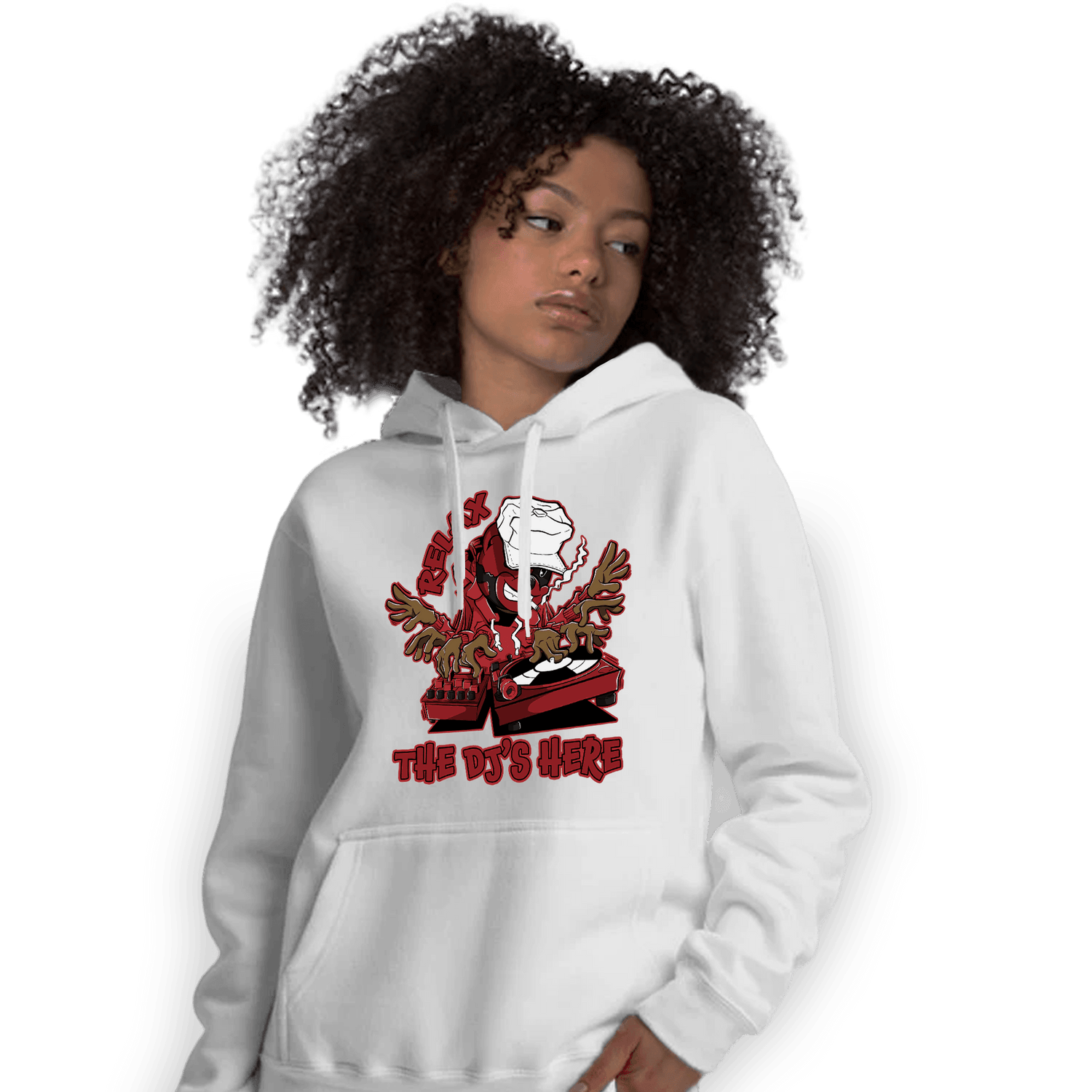 Cherry 12s Hoodie Match BER The DJ Here - NastyJamz
