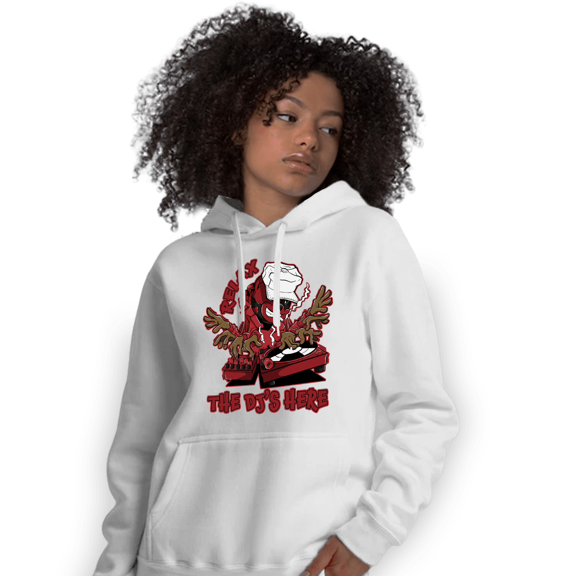 Cherry 12s Hoodie Match BER The DJ Here - NastyJamz
