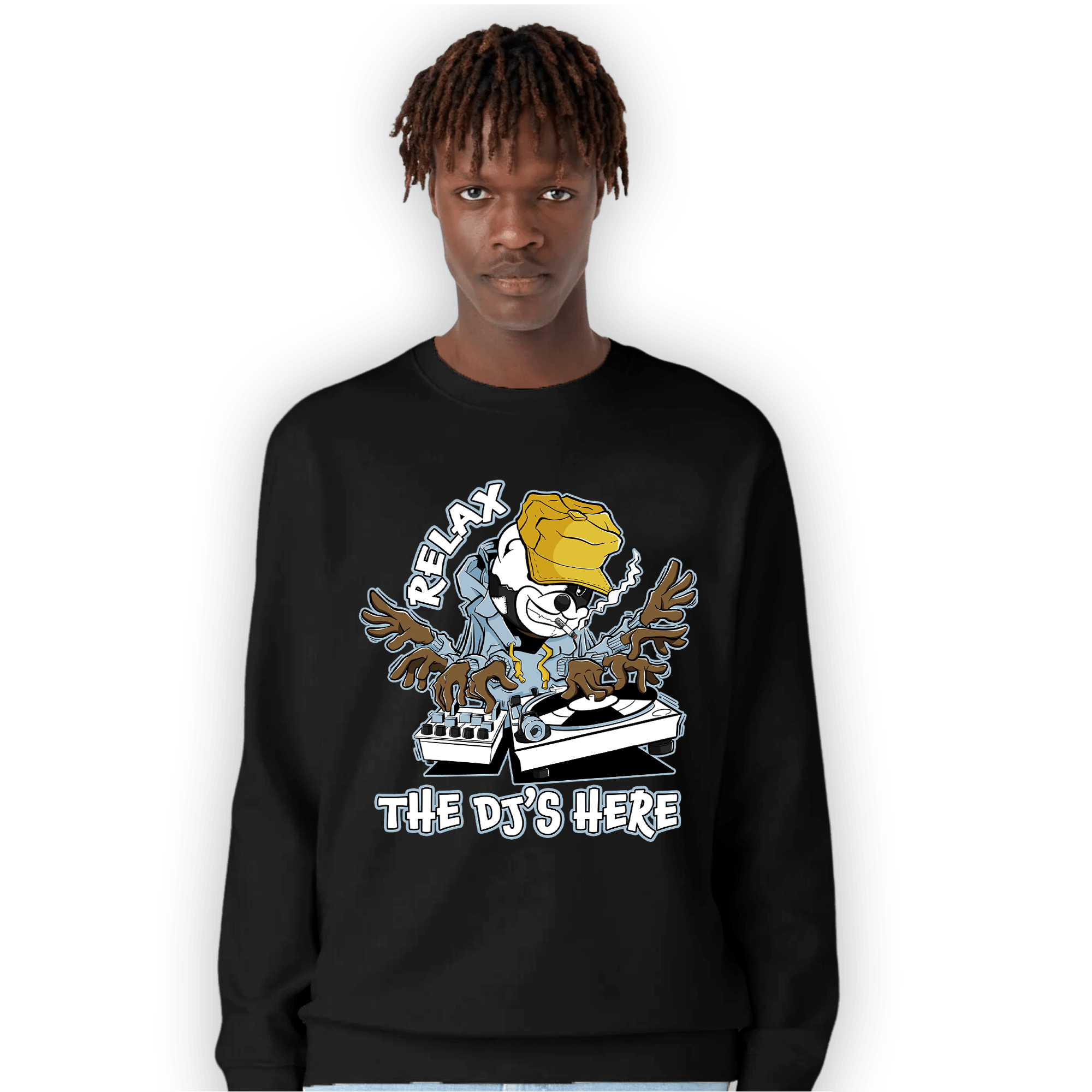 Blue Grey 13s Sweatshirt Match BER The DJ Here - NastyJamz