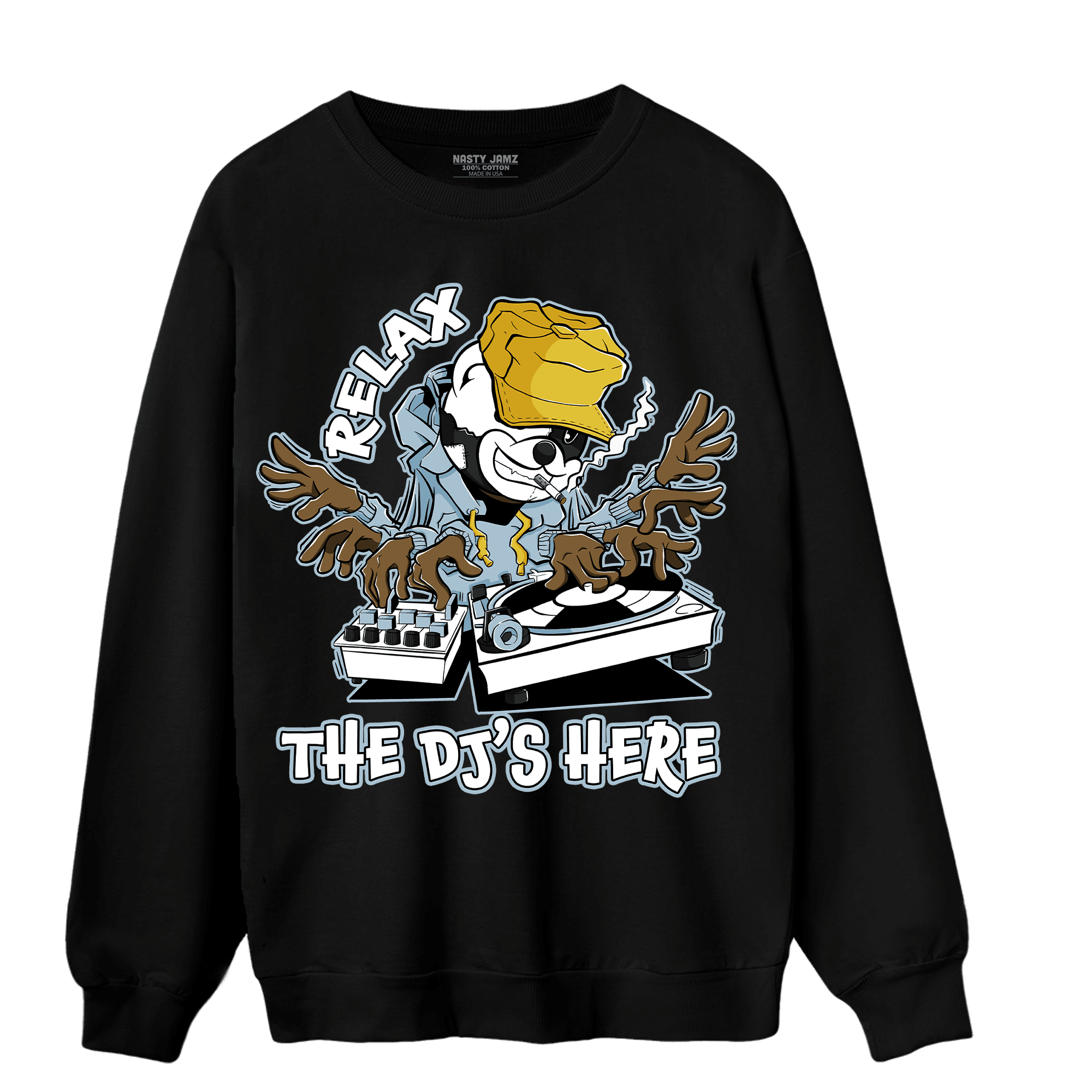 Blue Grey 13s Sweatshirt Match BER The DJ Here - NastyJamz