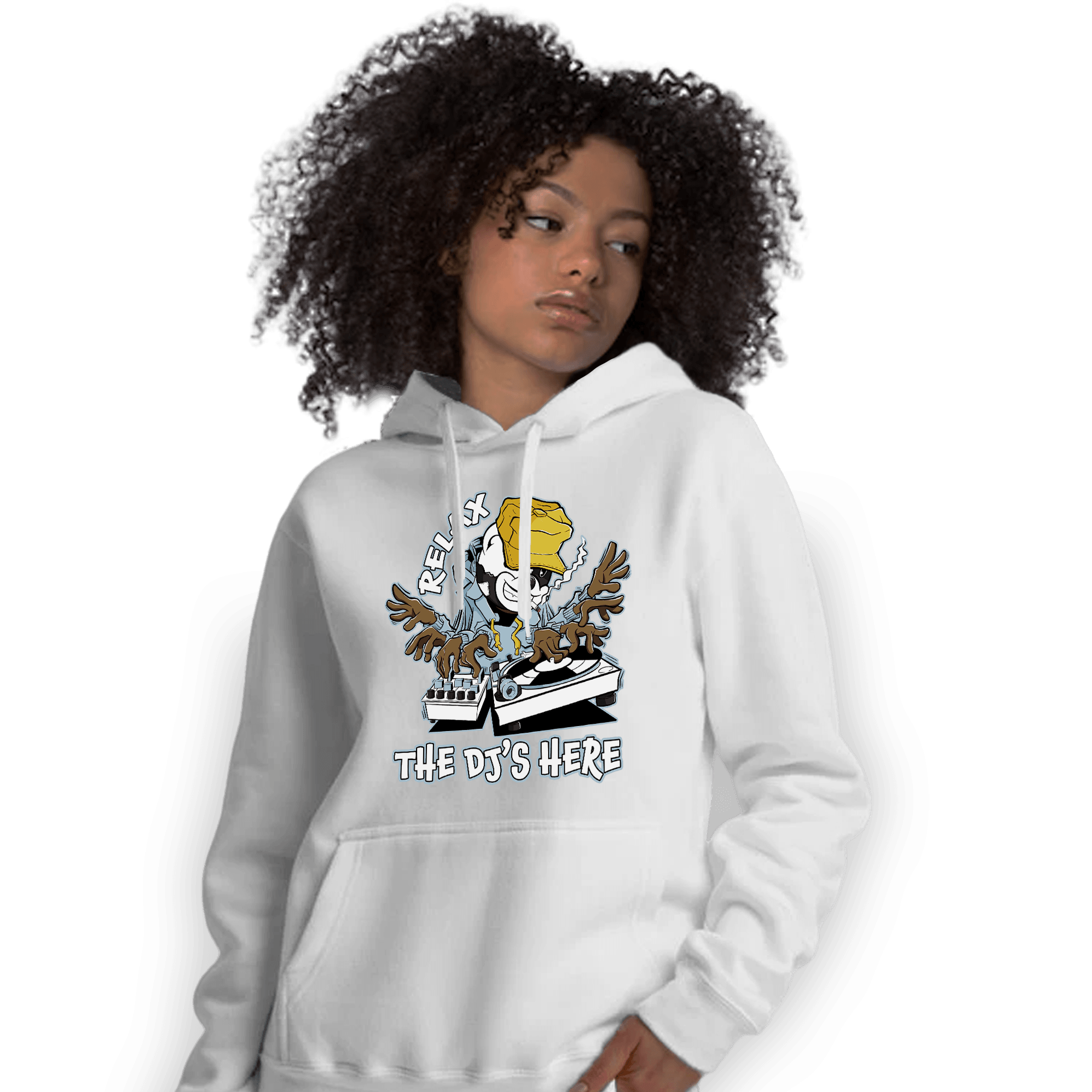 Blue Grey 13s Hoodie Match BER The DJ Here - NastyJamz