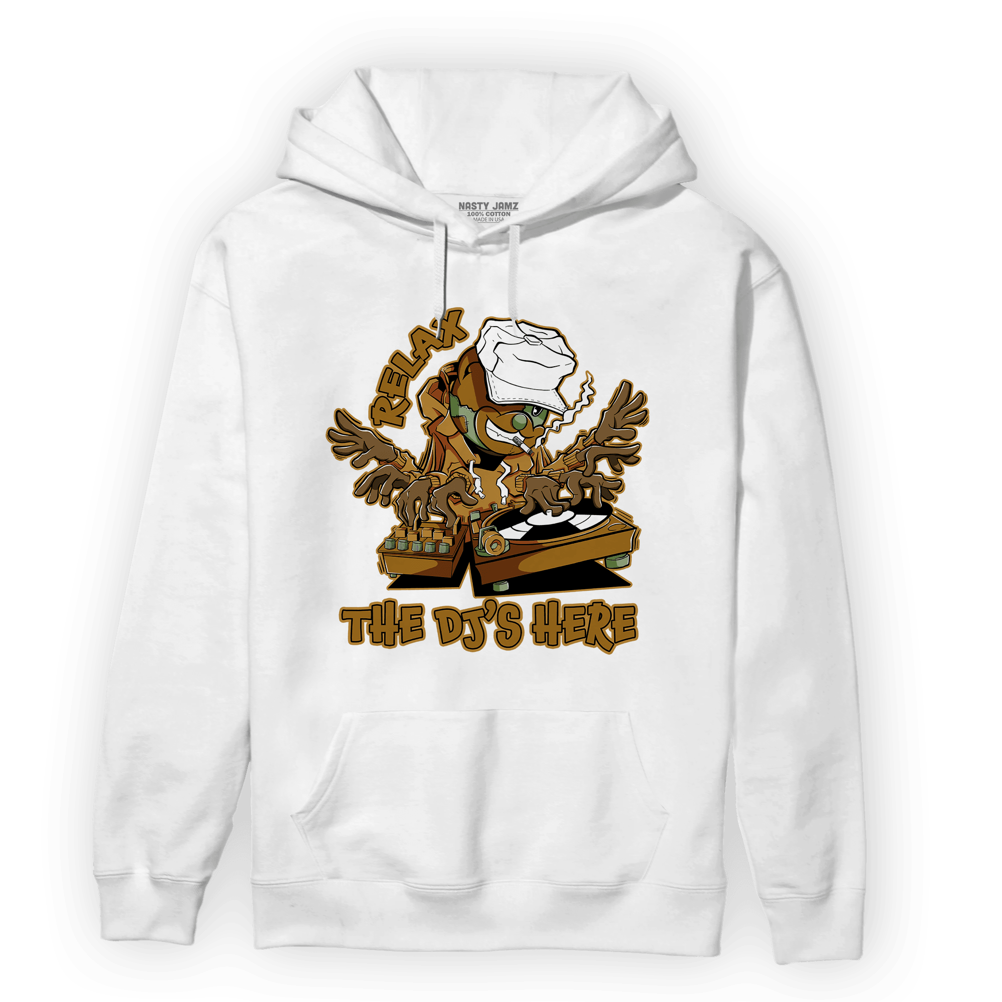 Wheat 13s Hoodie Match BER The DJ Here - NastyJamz