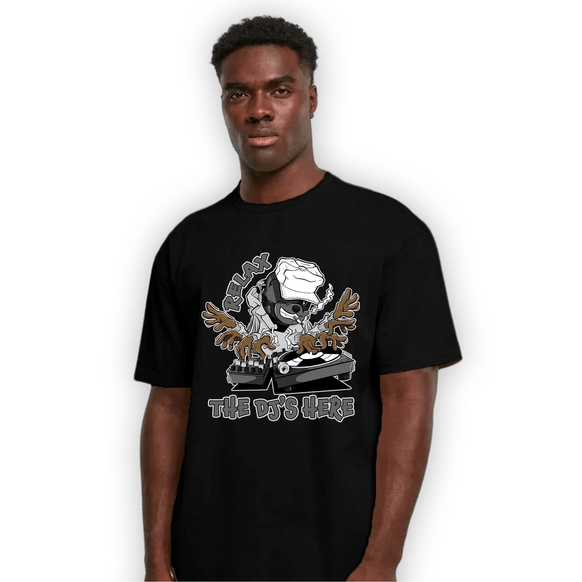 Retro High OG Black White 1s T Shirt Match BER The DJ Here - NastyJamz