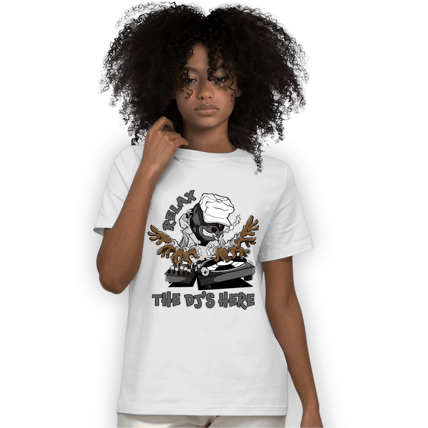 Retro High OG Black White 1s T Shirt Match BER The DJ Here - NastyJamz