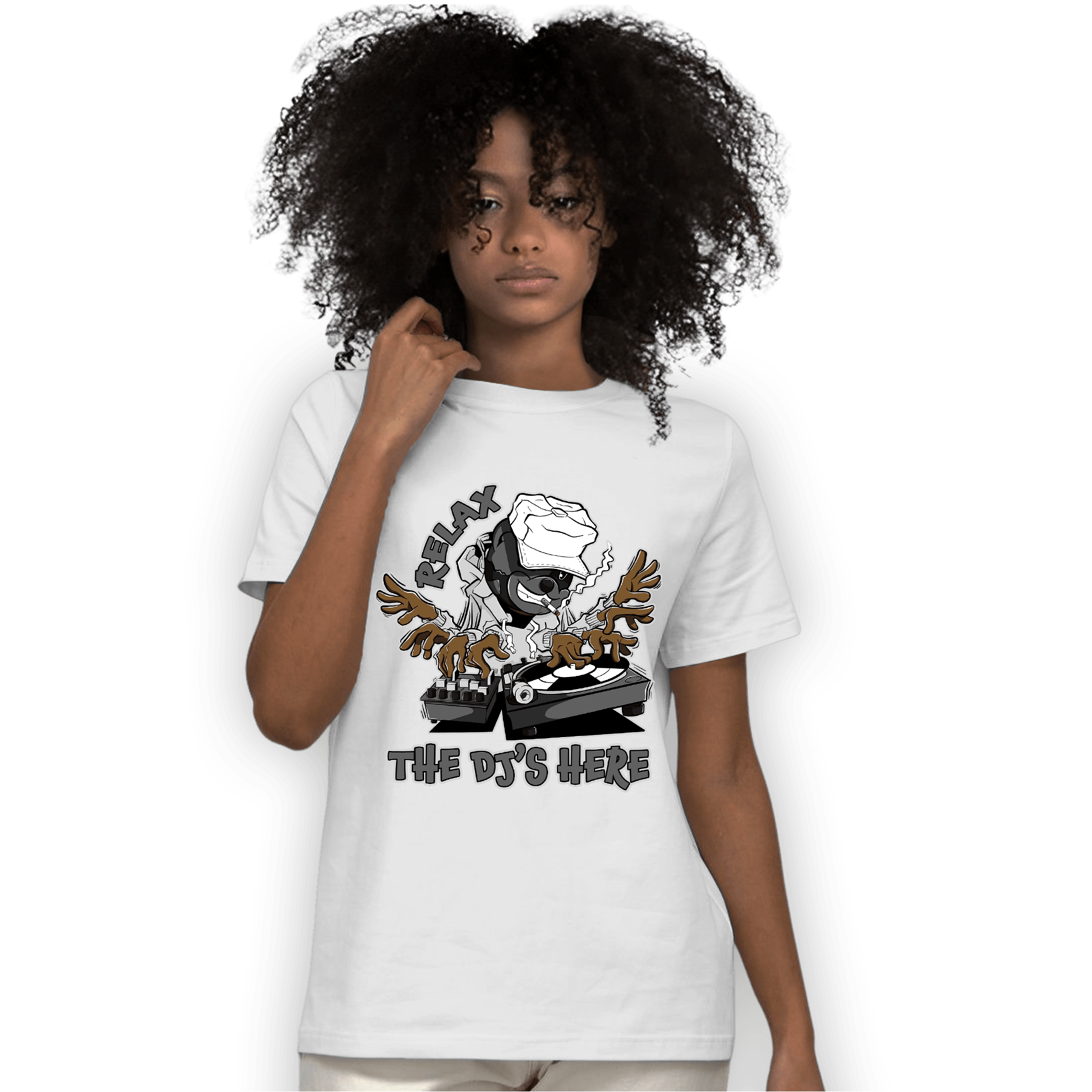 Retro High OG Black White 1s T Shirt Match BER The DJ Here - NastyJamz