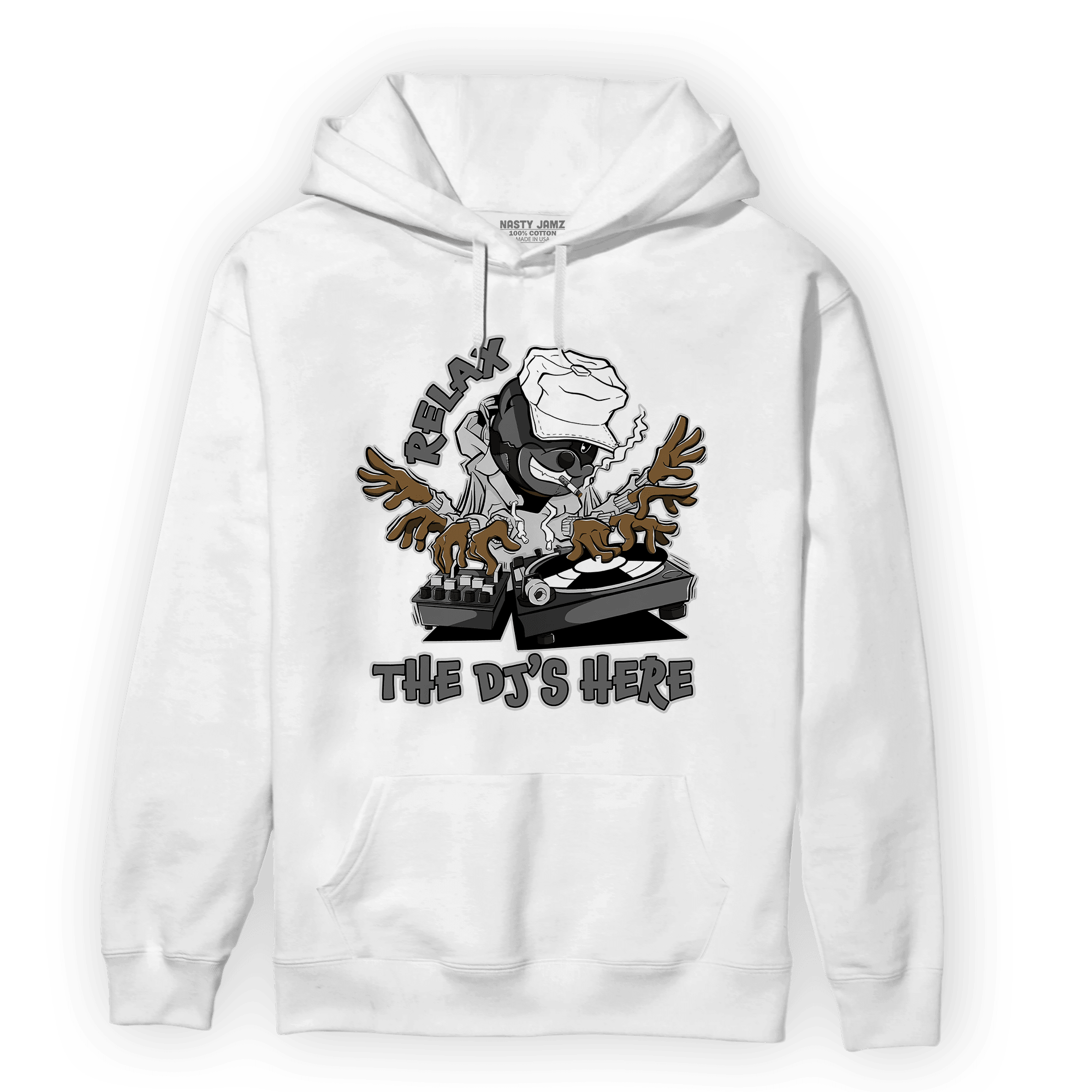 Retro High OG Black White 1s Hoodie Match BER The DJ Here - NastyJamz