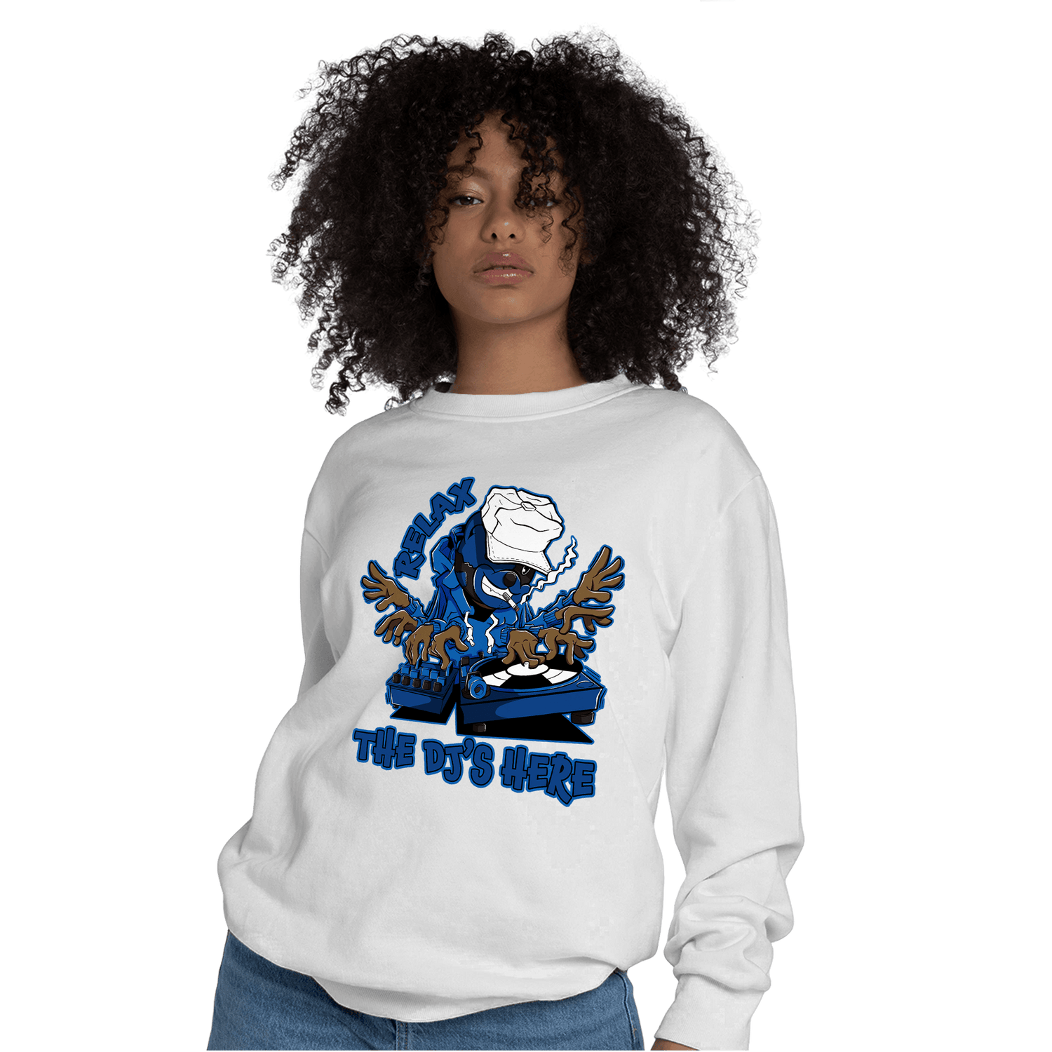 Royal Reimagined 1s Sweatshirt Match BER The DJ Here - NastyJamz